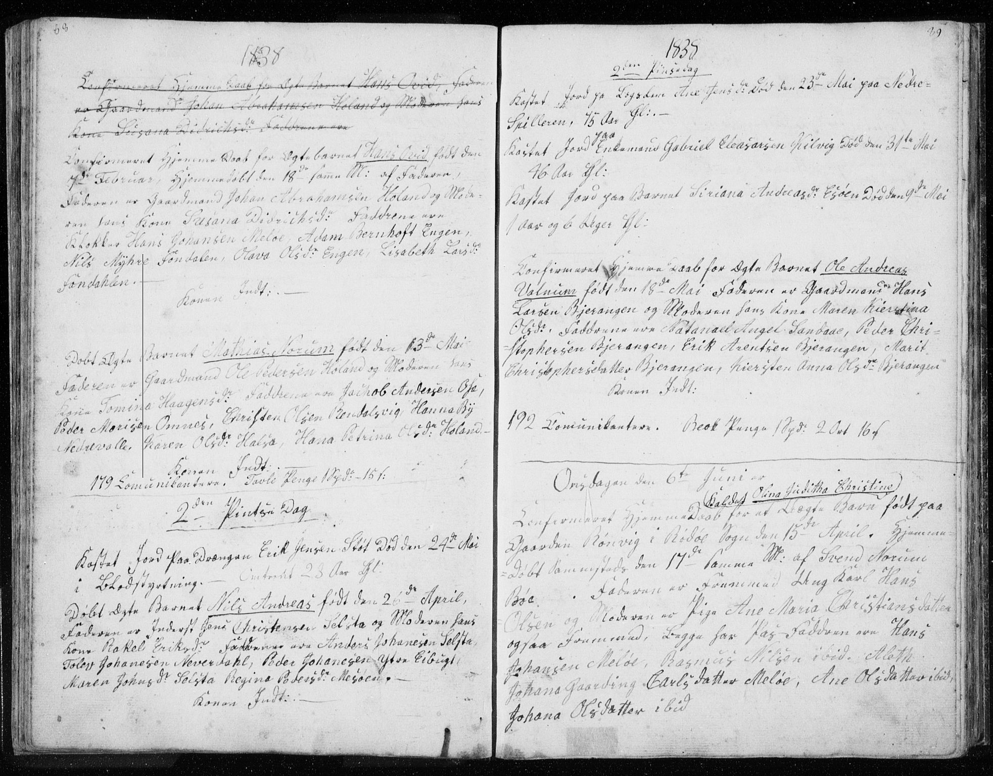 Ministerialprotokoller, klokkerbøker og fødselsregistre - Nordland, AV/SAT-A-1459/843/L0632: Parish register (copy) no. 843C01, 1833-1853, p. 88-89