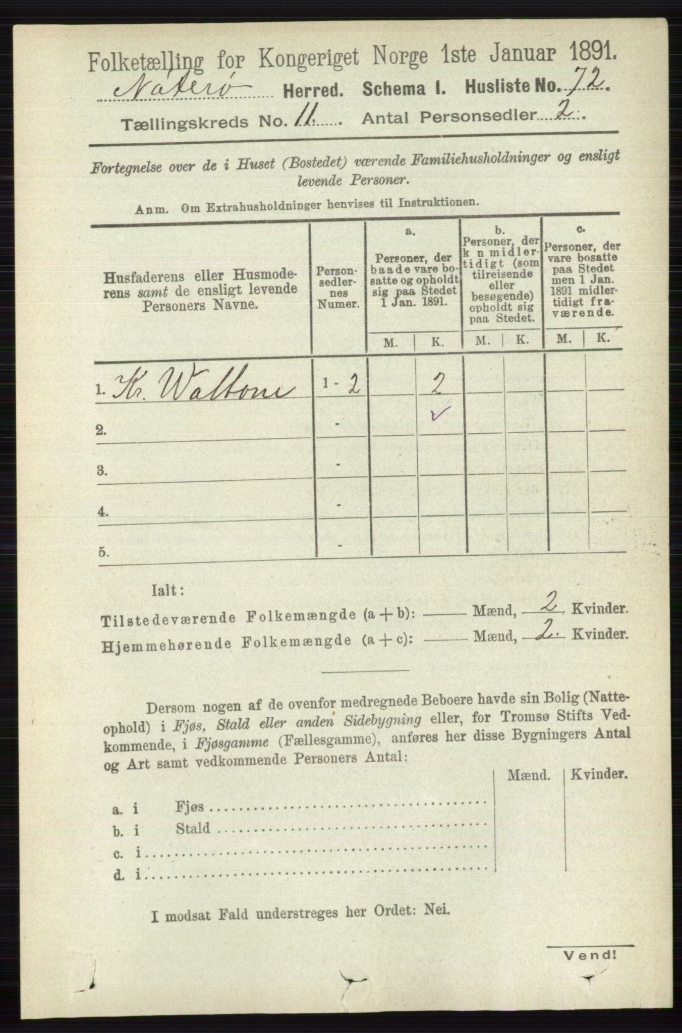 RA, 1891 census for 0722 Nøtterøy, 1891, p. 5808