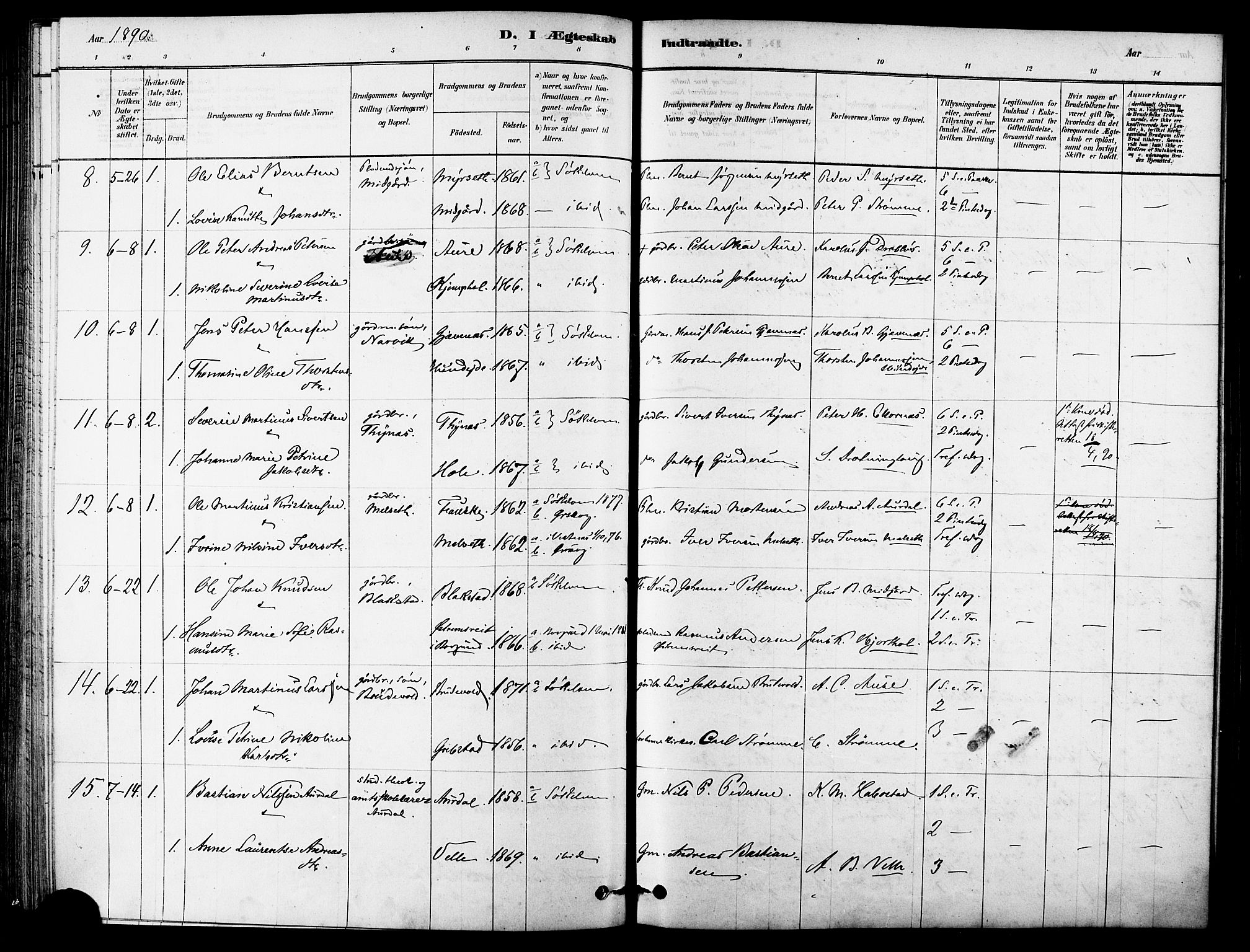 Ministerialprotokoller, klokkerbøker og fødselsregistre - Møre og Romsdal, AV/SAT-A-1454/523/L0334: Parish register (official) no. 523A01, 1878-1891