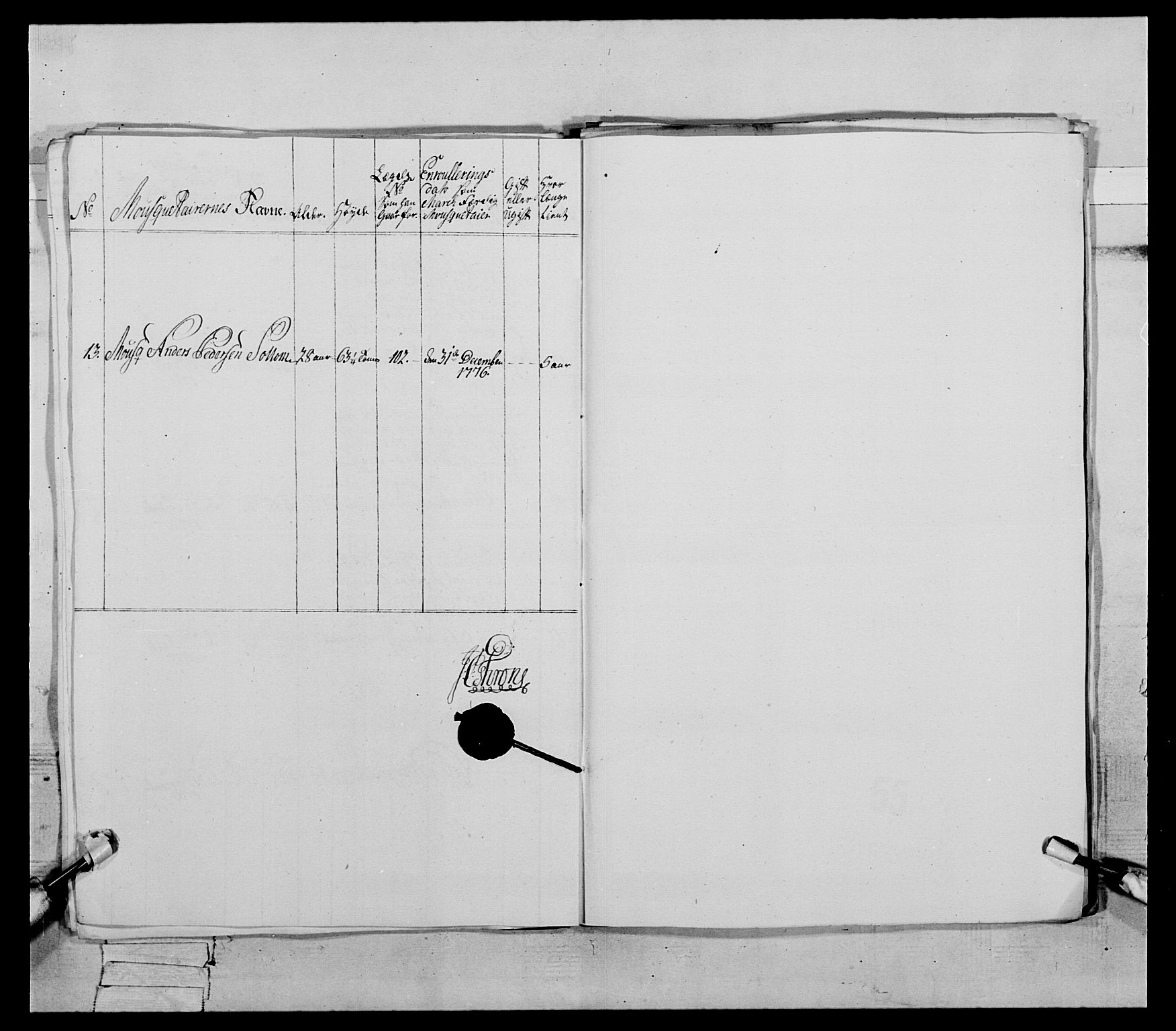 Generalitets- og kommissariatskollegiet, Det kongelige norske kommissariatskollegium, RA/EA-5420/E/Eh/L0086: 3. Trondheimske nasjonale infanteriregiment, 1776-1779, p. 219