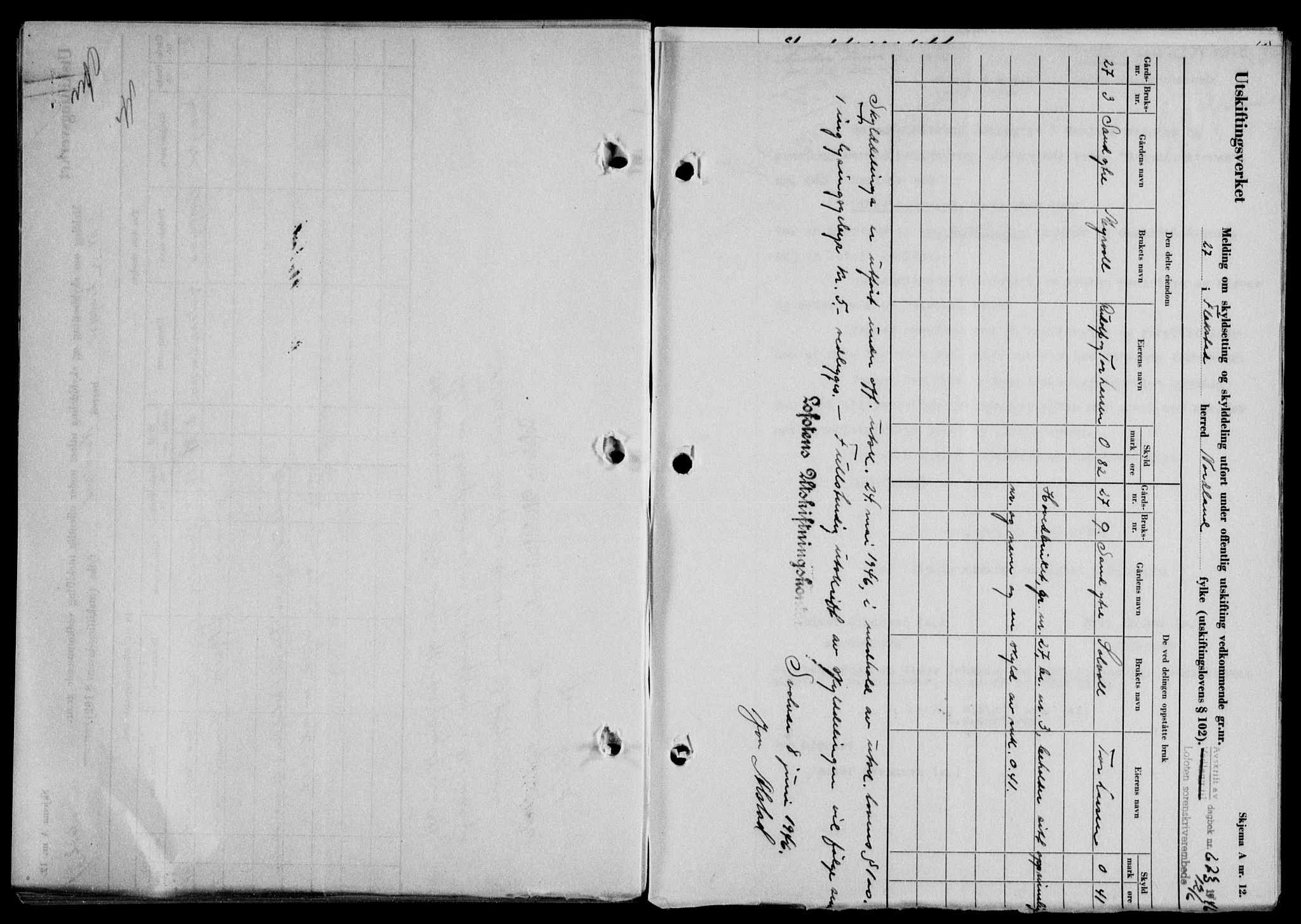 Lofoten sorenskriveri, SAT/A-0017/1/2/2C/L0014a: Mortgage book no. 14a, 1946-1946, Diary no: : 673/1946