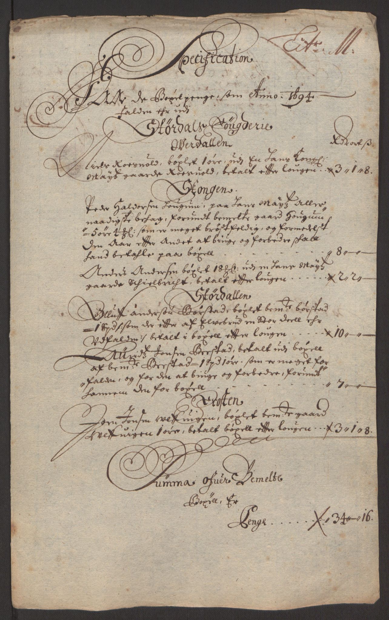 Rentekammeret inntil 1814, Reviderte regnskaper, Fogderegnskap, RA/EA-4092/R62/L4186: Fogderegnskap Stjørdal og Verdal, 1693-1694, p. 248