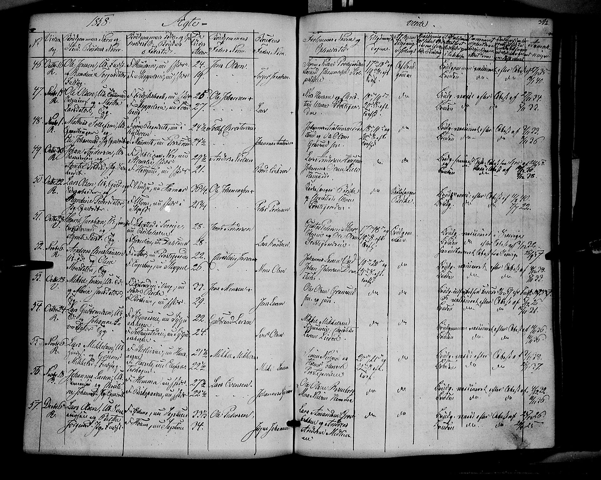 Ringsaker prestekontor, SAH/PREST-014/K/Ka/L0009: Parish register (official) no. 9, 1850-1860, p. 352