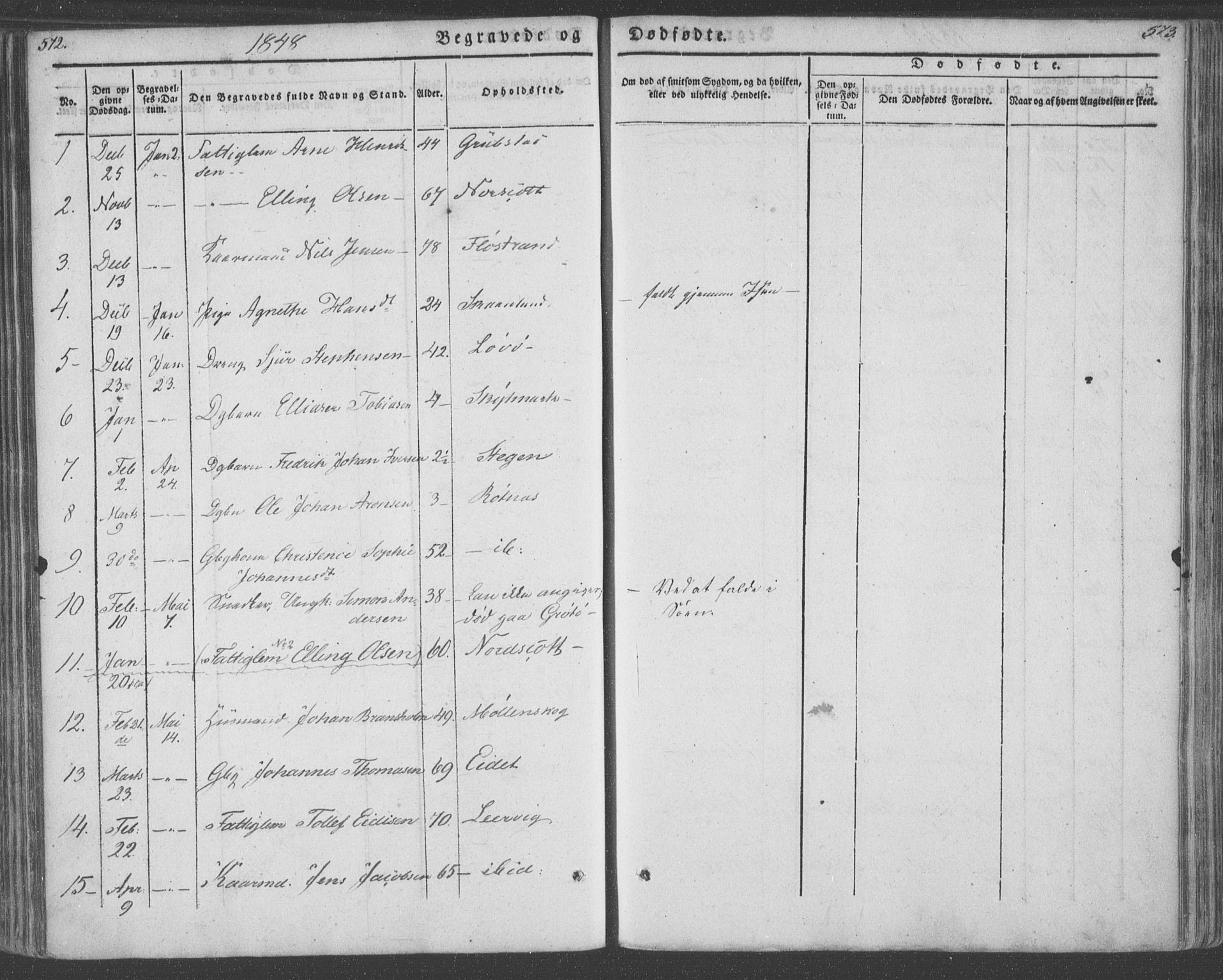 Ministerialprotokoller, klokkerbøker og fødselsregistre - Nordland, AV/SAT-A-1459/855/L0799: Parish register (official) no. 855A07, 1834-1852, p. 572-573