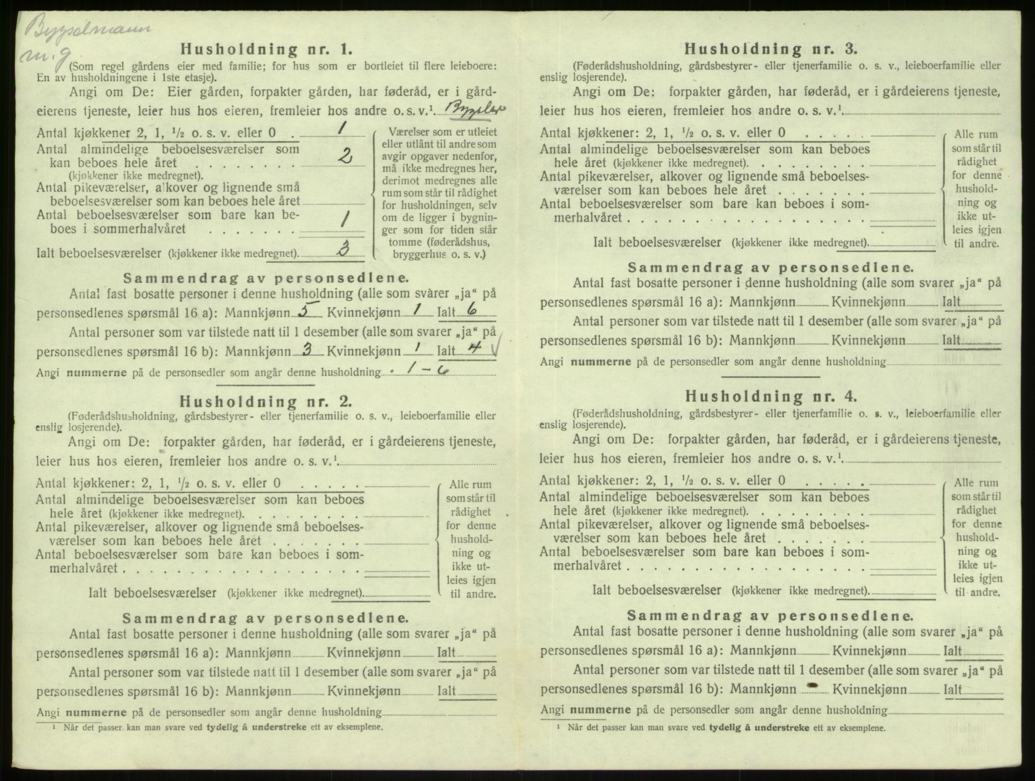 SAB, 1920 census for Masfjorden, 1920, p. 152