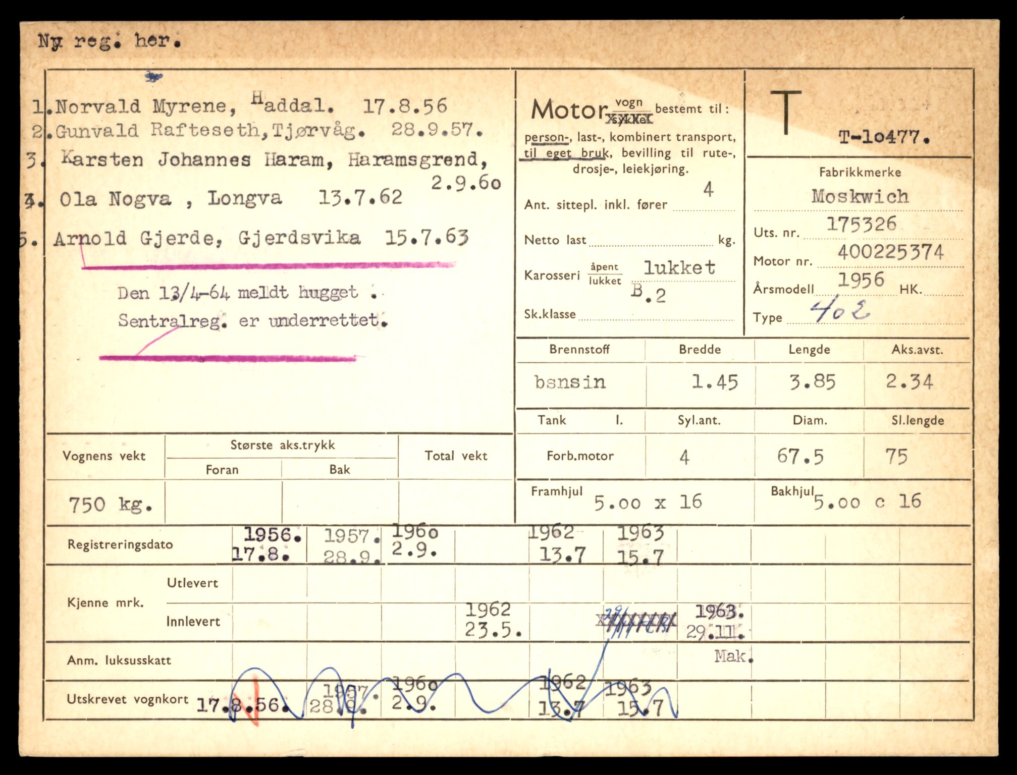 Møre og Romsdal vegkontor - Ålesund trafikkstasjon, AV/SAT-A-4099/F/Fe/L0021: Registreringskort for kjøretøy T 10471 - T 10583, 1927-1998, p. 129