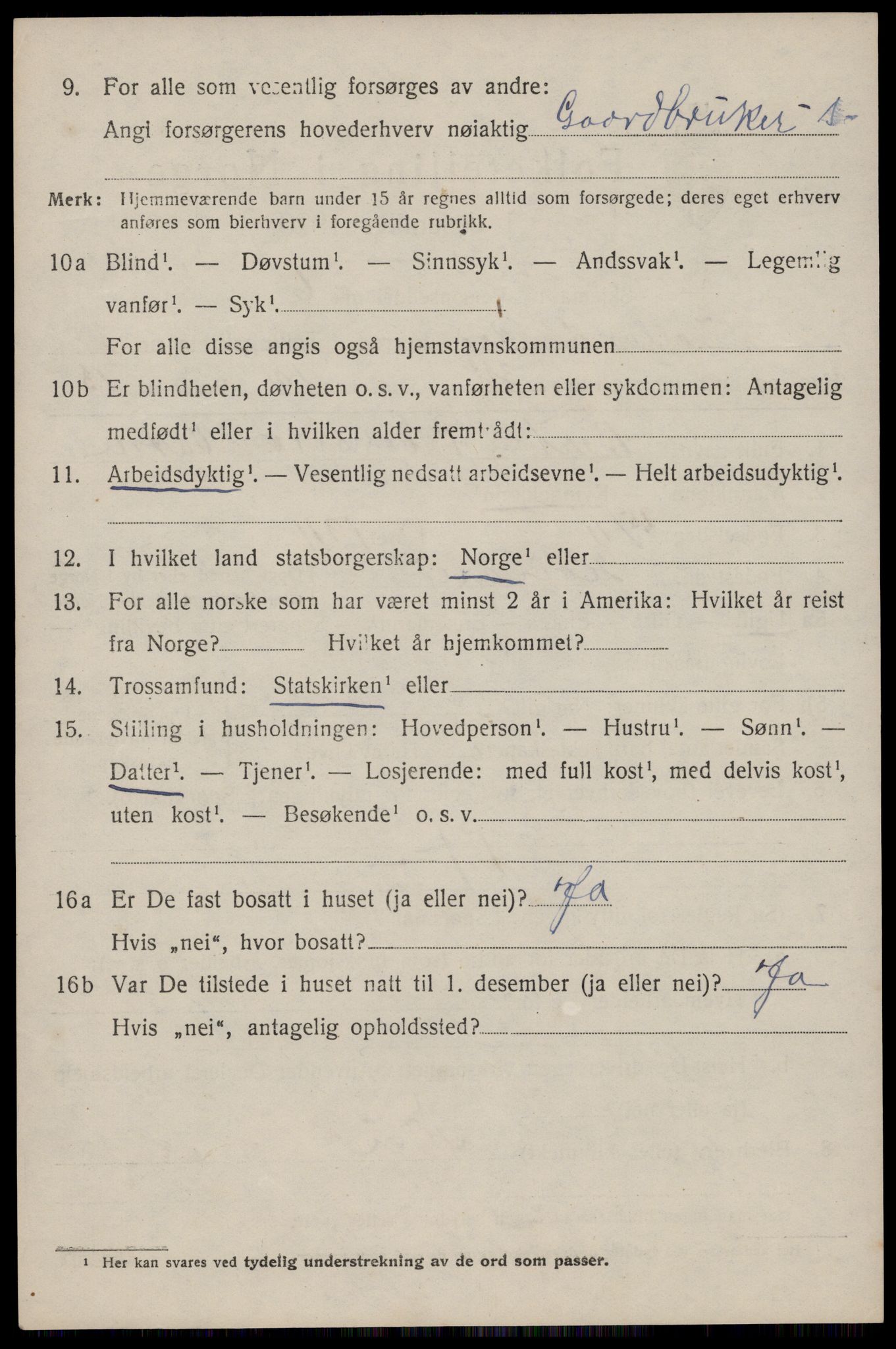 SAST, 1920 census for Høyland, 1920, p. 3411