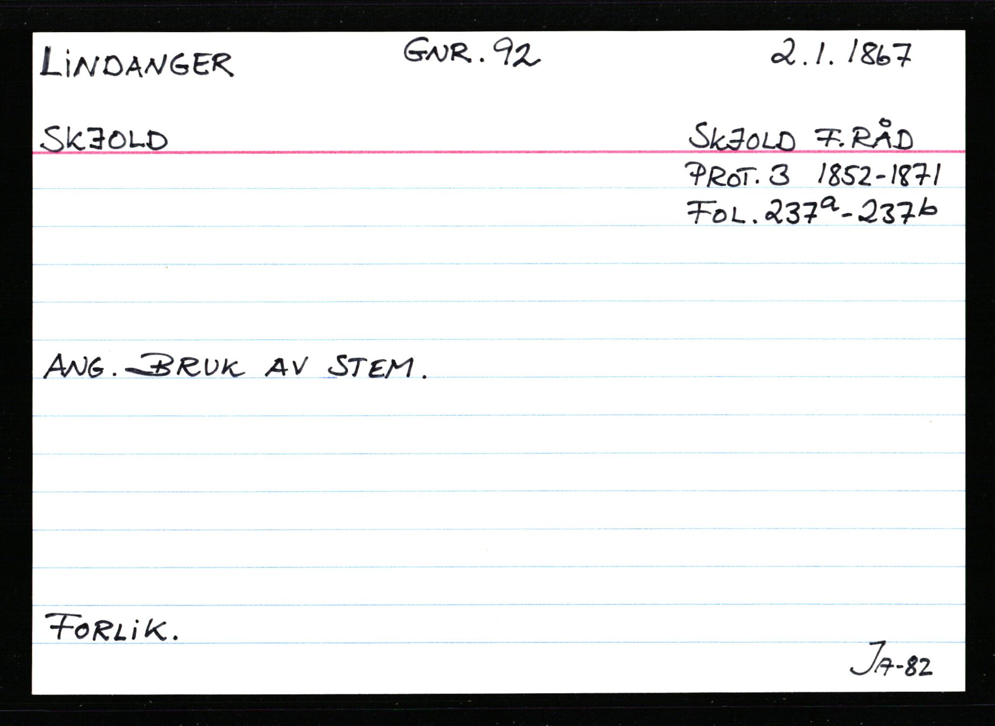 Statsarkivet i Stavanger, AV/SAST-A-101971/03/Y/Ym/L0035: Åstedskort sortert etter gårdsnavn: Leiranger - Lindanger, 1600-1950, p. 707