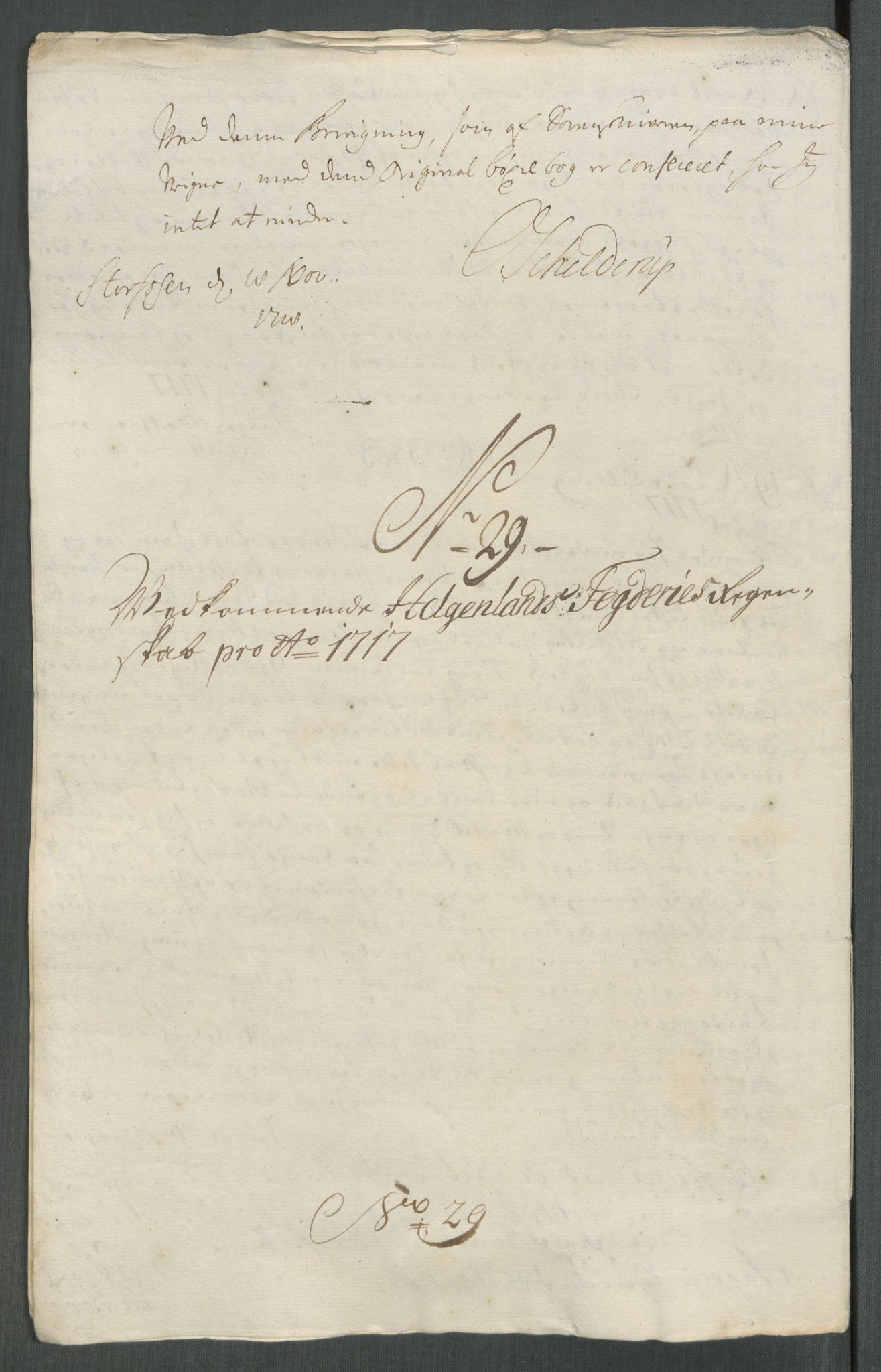 Rentekammeret inntil 1814, Reviderte regnskaper, Fogderegnskap, AV/RA-EA-4092/R65/L4515: Fogderegnskap Helgeland, 1717, p. 273