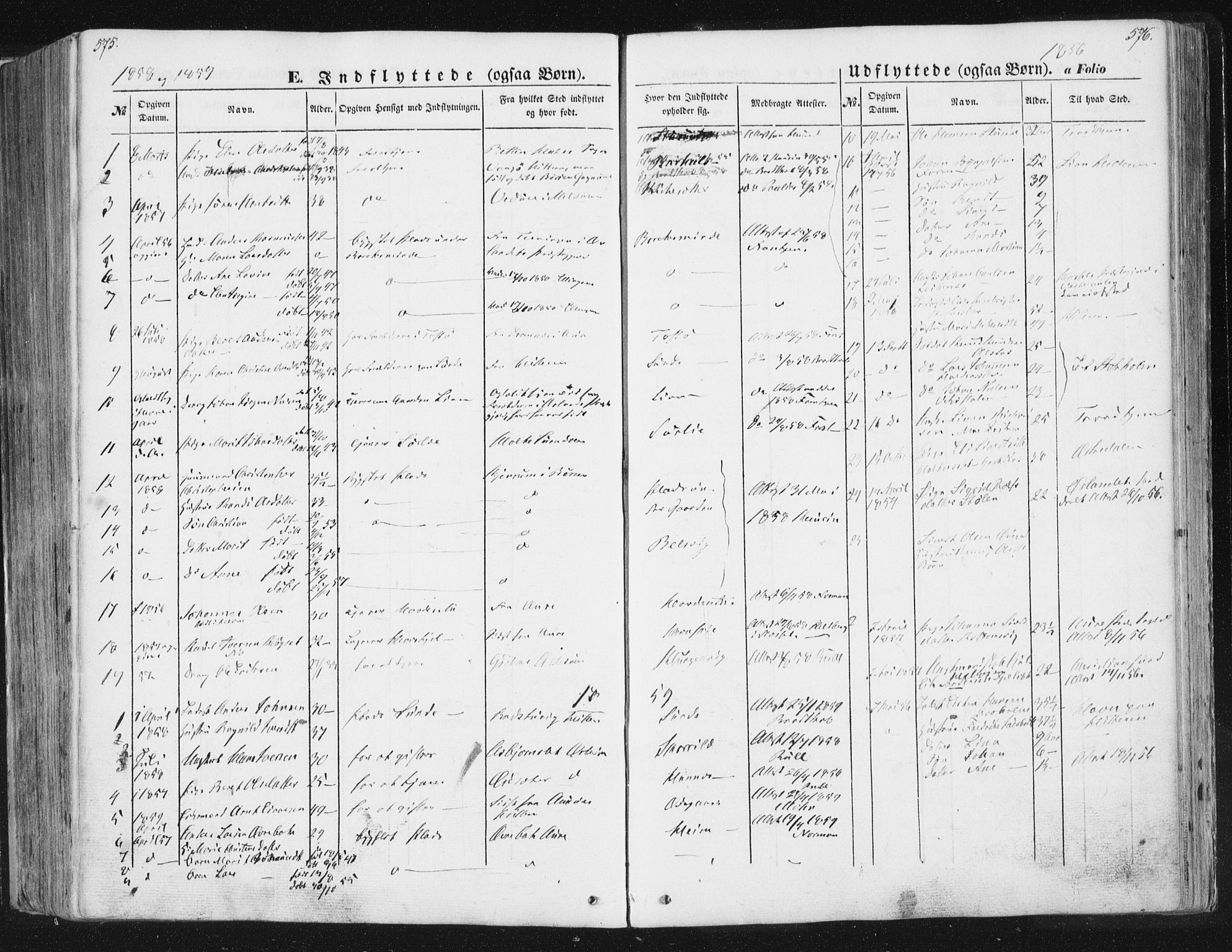 Ministerialprotokoller, klokkerbøker og fødselsregistre - Sør-Trøndelag, AV/SAT-A-1456/630/L0494: Parish register (official) no. 630A07, 1852-1868, p. 575-576