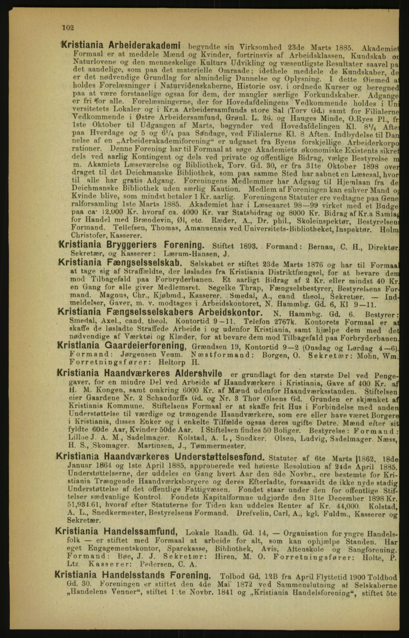 Kristiania/Oslo adressebok, PUBL/-, 1900, p. 102