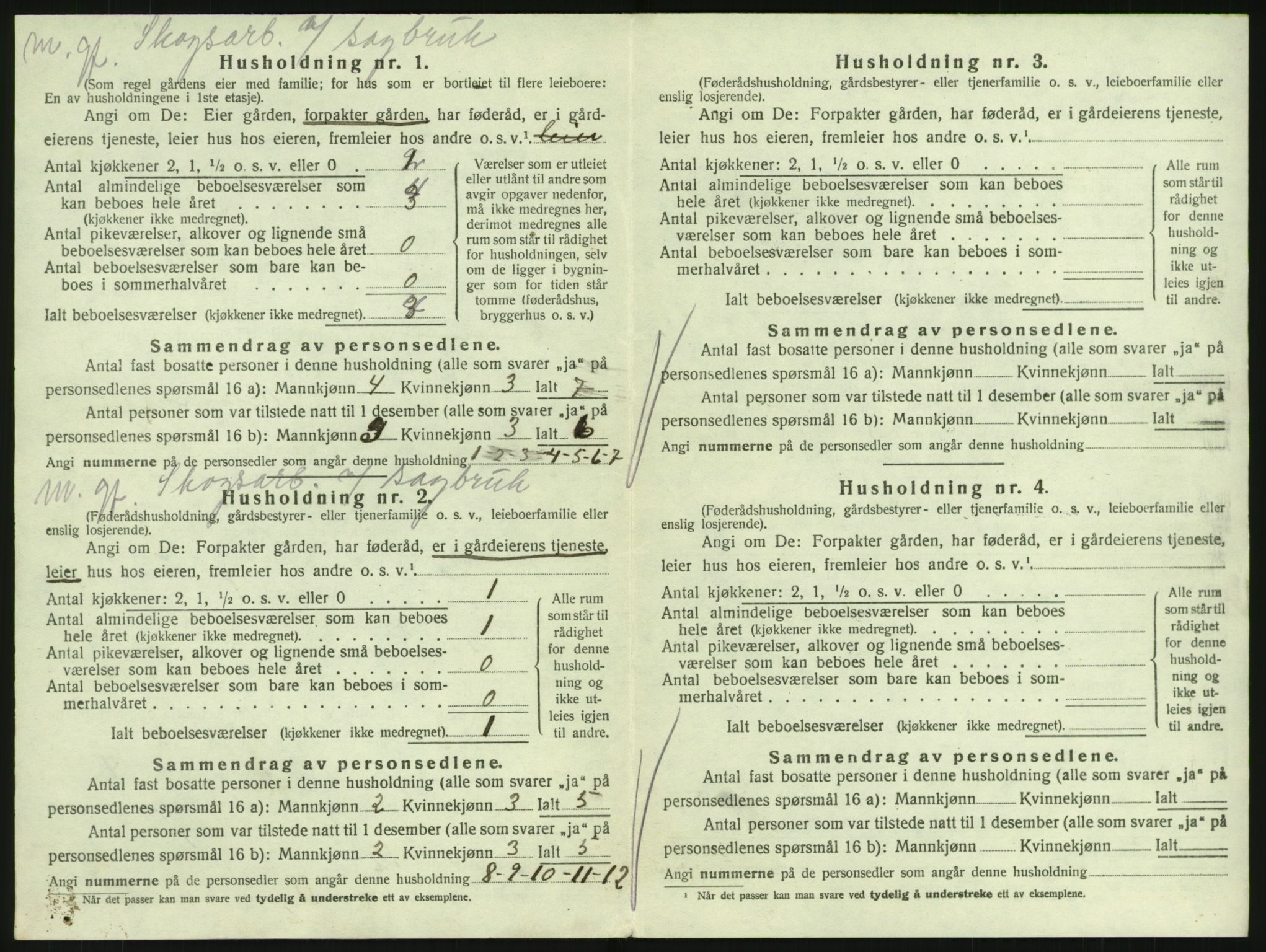 SAKO, 1920 census for Hedrum, 1920, p. 272