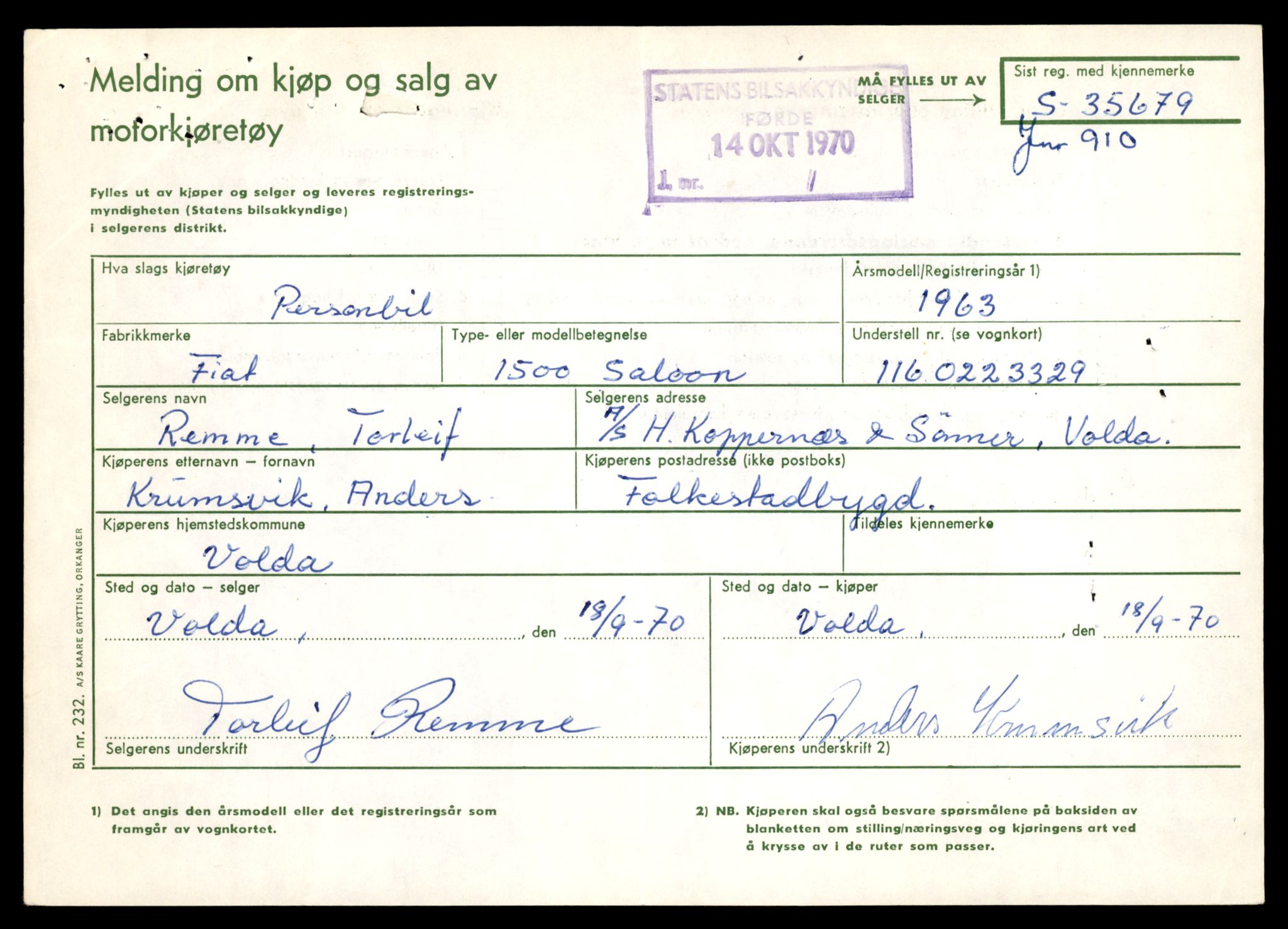 Møre og Romsdal vegkontor - Ålesund trafikkstasjon, AV/SAT-A-4099/F/Fe/L0049: Registreringskort for kjøretøy T 14864 - T 18613, 1927-1998, p. 1513