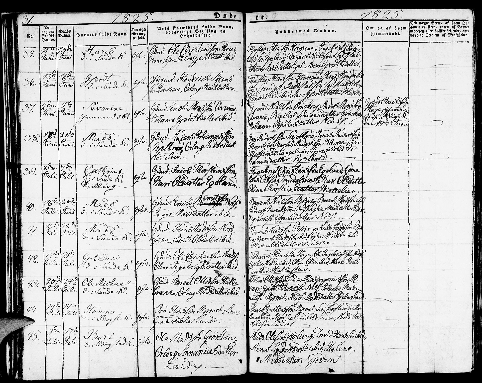 Gaular sokneprestembete, AV/SAB-A-80001/H/Haa: Parish register (official) no. A 3, 1821-1840, p. 31