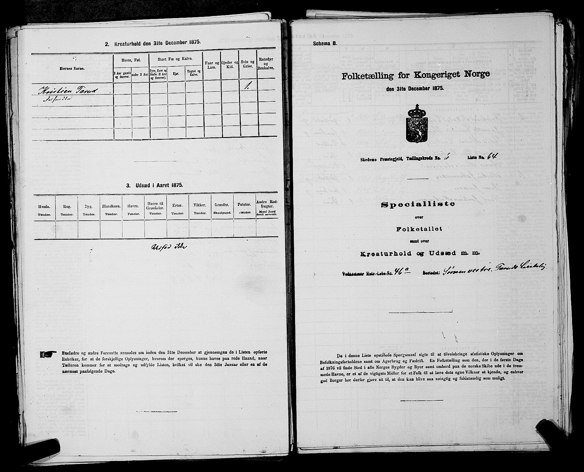 RA, 1875 census for 0231P Skedsmo, 1875, p. 802