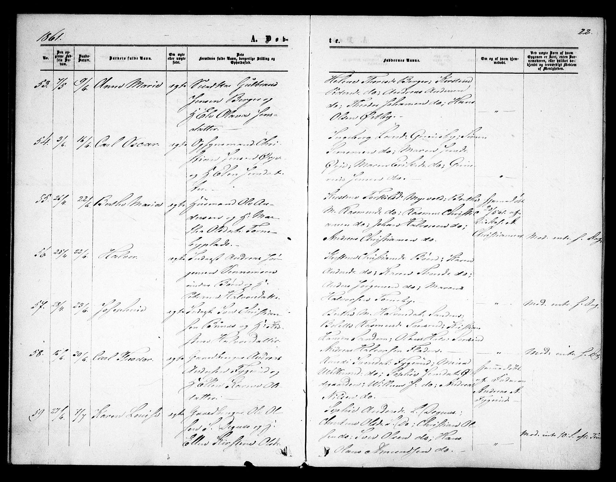 Rødenes prestekontor Kirkebøker, SAO/A-2005/F/Fa/L0007: Parish register (official) no. I 7, 1860-1869, p. 22
