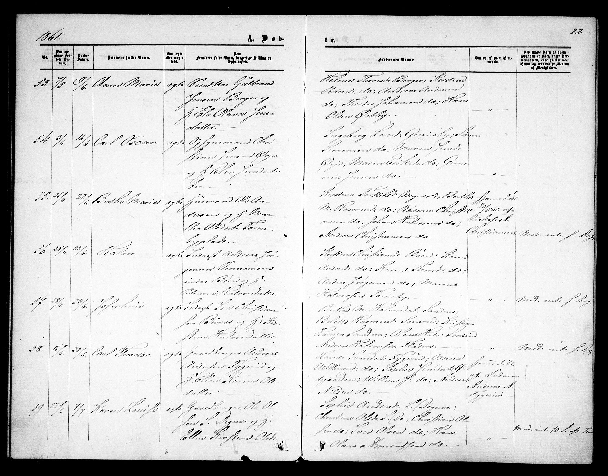 Rødenes prestekontor Kirkebøker, AV/SAO-A-2005/F/Fa/L0007: Parish register (official) no. I 7, 1860-1869, p. 22