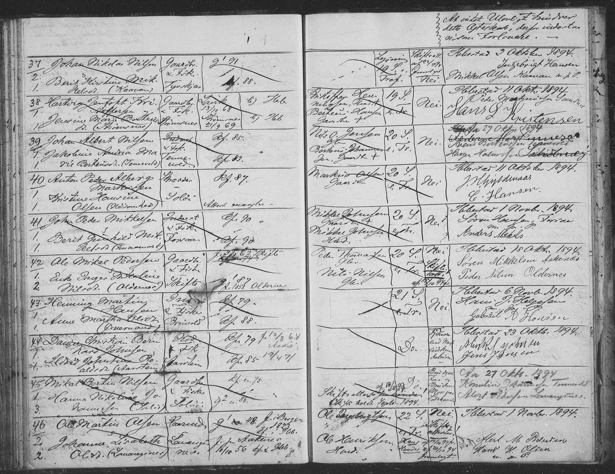 Ibestad sokneprestembete, AV/SATØ-S-0077/I/Ie/L0066: Banns register no. 66, 1888-1904