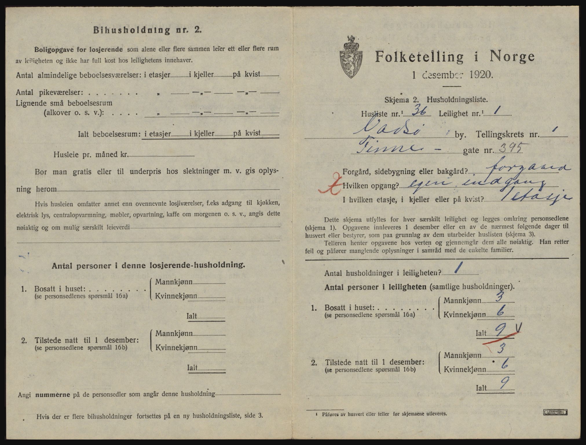 SATØ, 1920 census for Vadsø, 1920, p. 668