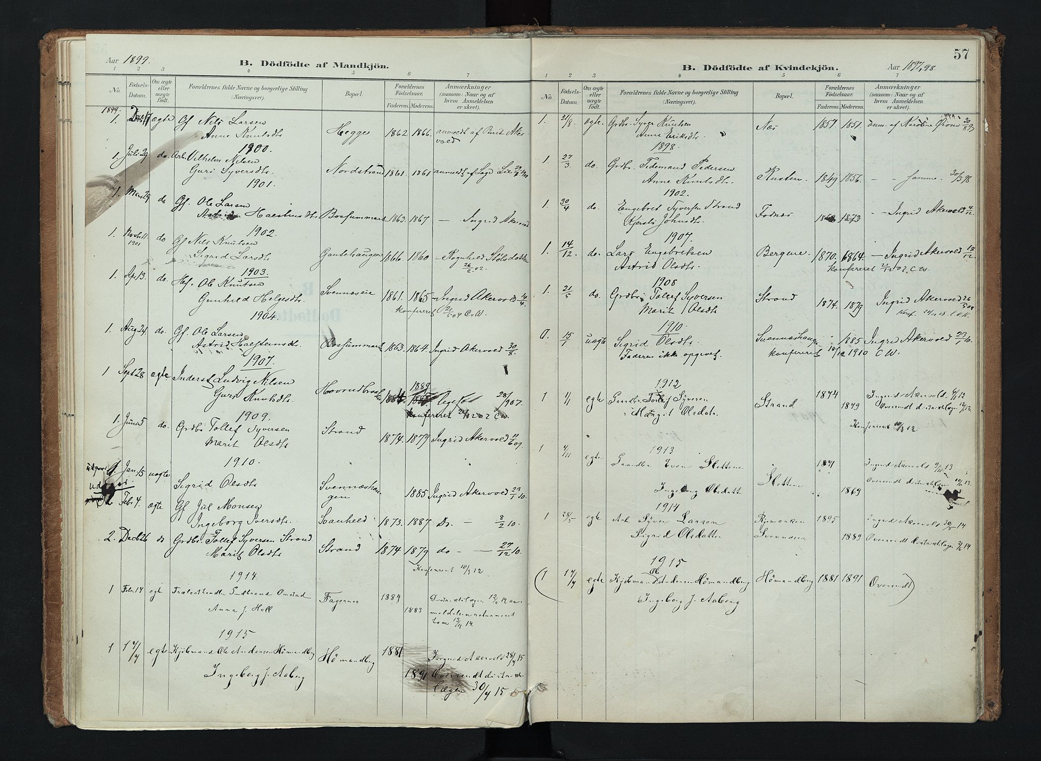 Nord-Aurdal prestekontor, AV/SAH-PREST-132/H/Ha/Haa/L0016: Parish register (official) no. 16, 1897-1925, p. 57