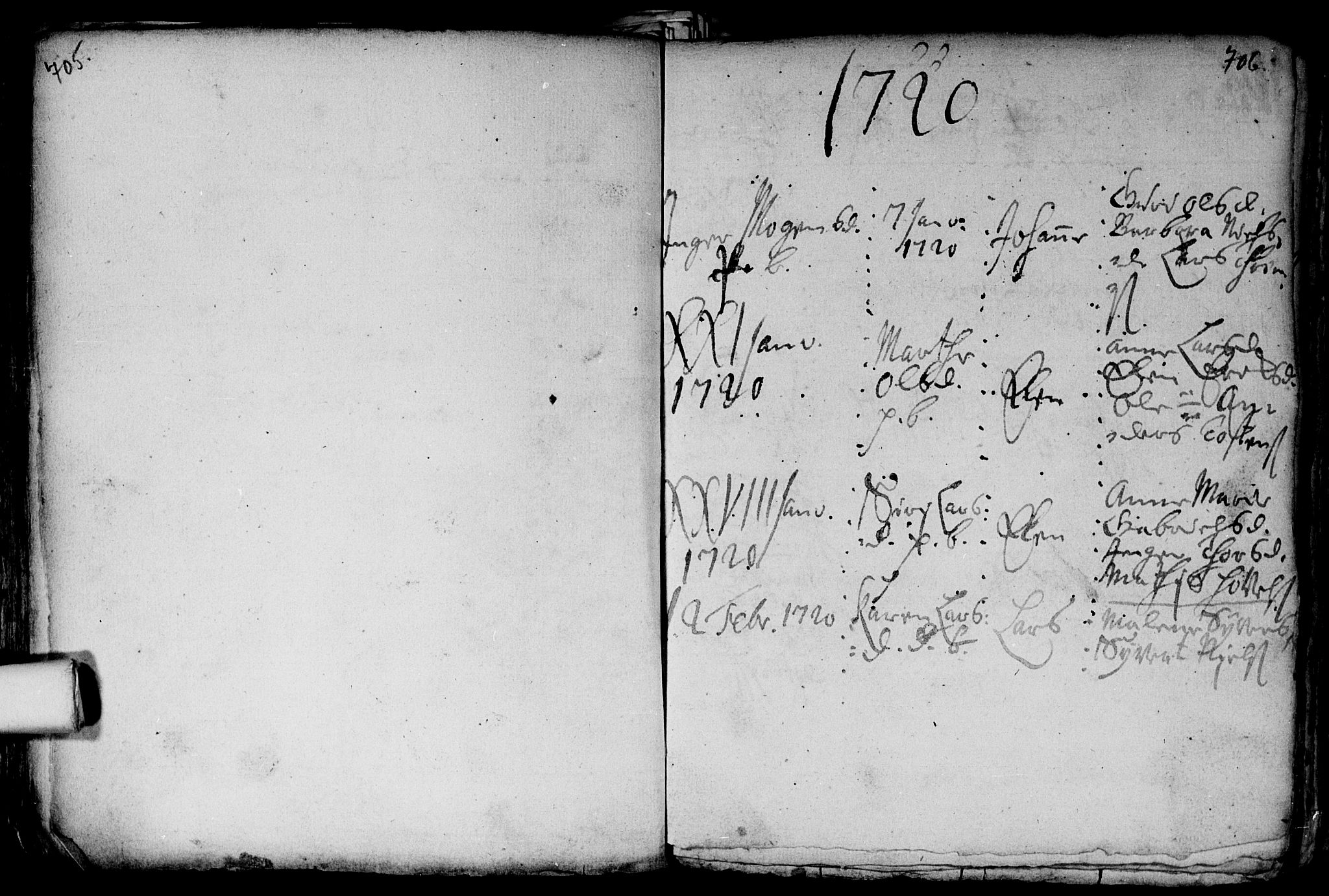 Aker prestekontor kirkebøker, SAO/A-10861/F/L0002: Parish register (official) no. 2, 1714-1720, p. 705-706