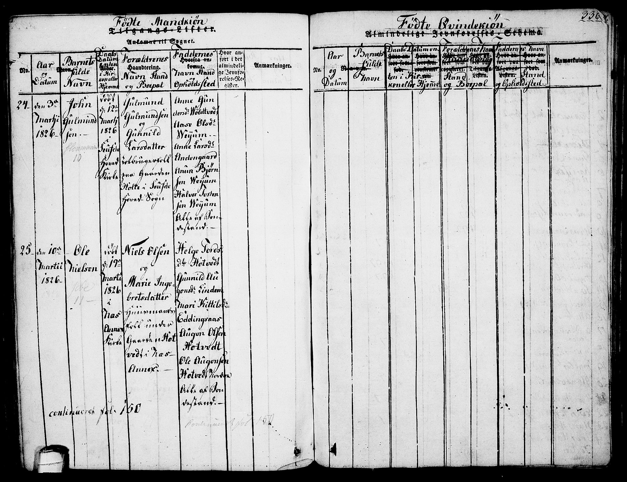 Sauherad kirkebøker, AV/SAKO-A-298/G/Ga/L0001: Parish register (copy) no. I 1, 1815-1827, p. 336