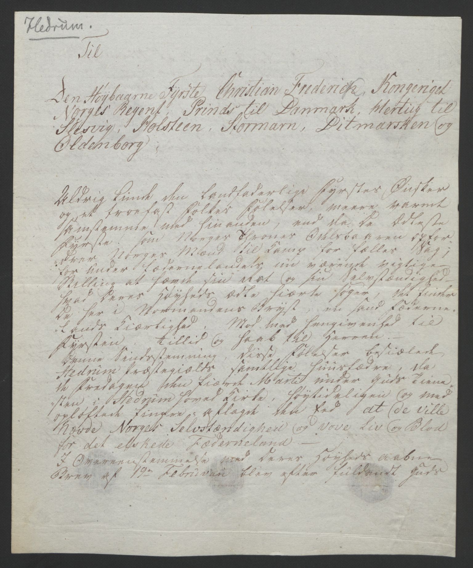 Statsrådssekretariatet, RA/S-1001/D/Db/L0008: Fullmakter for Eidsvollsrepresentantene i 1814. , 1814, p. 32
