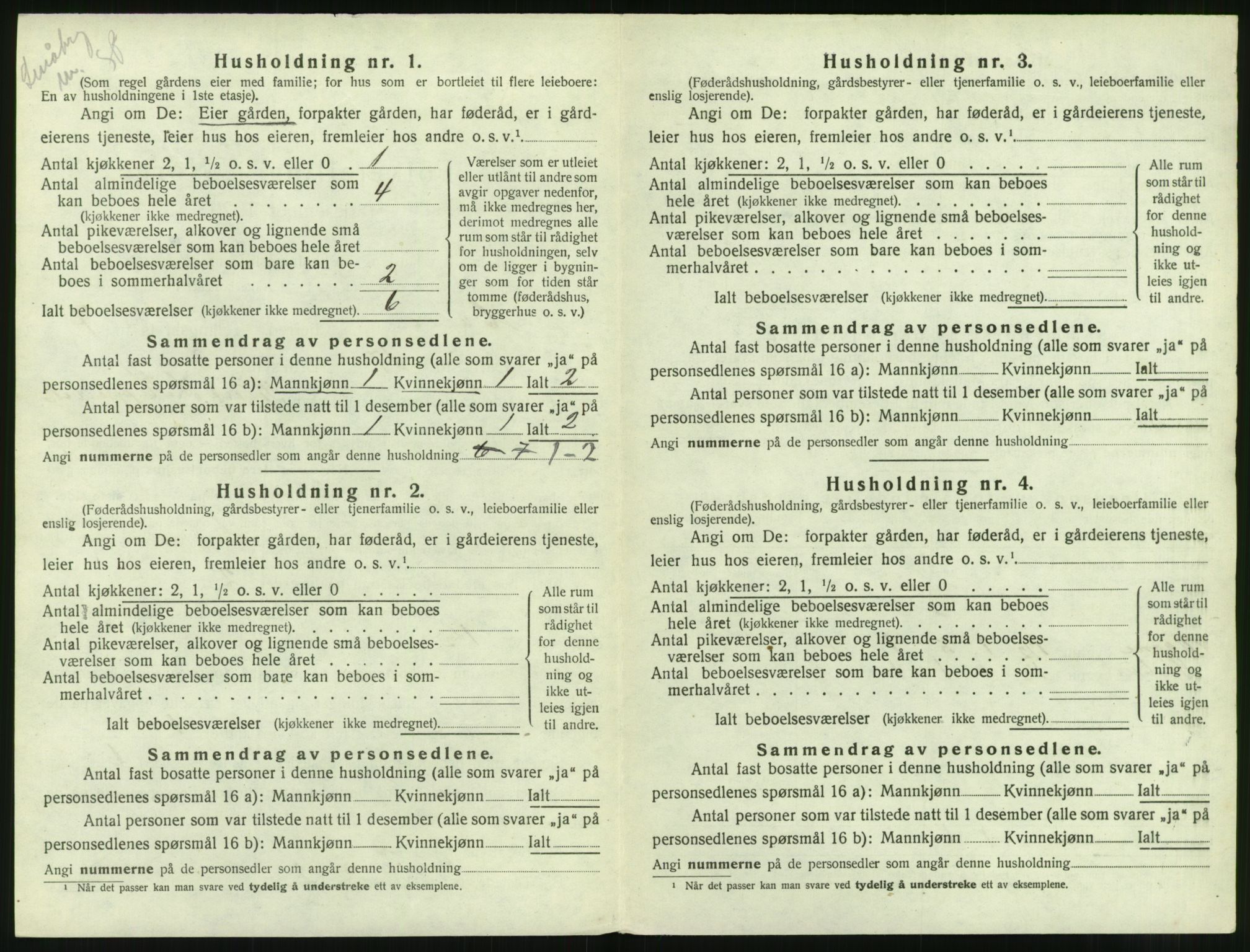 SAT, 1920 census for Halsa, 1920, p. 383