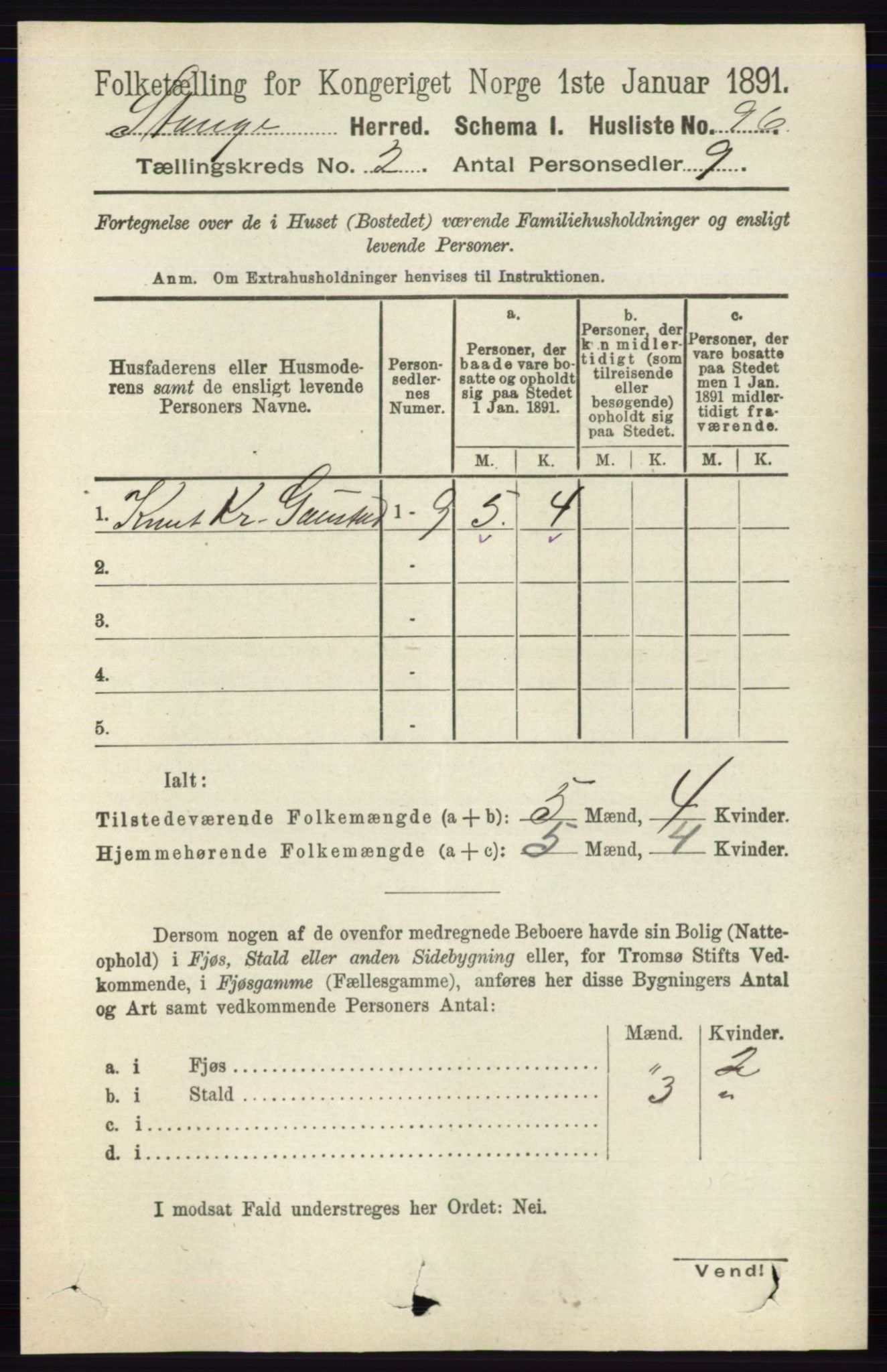 RA, 1891 census for 0417 Stange, 1891, p. 936