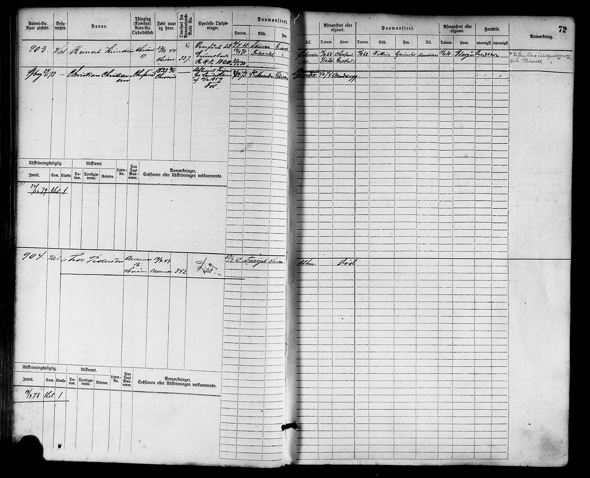 Kristiansand mønstringskrets, AV/SAK-2031-0015/F/Fb/L0004: Hovedrulle nr 763-1521, I-11, 1868-1915, p. 75