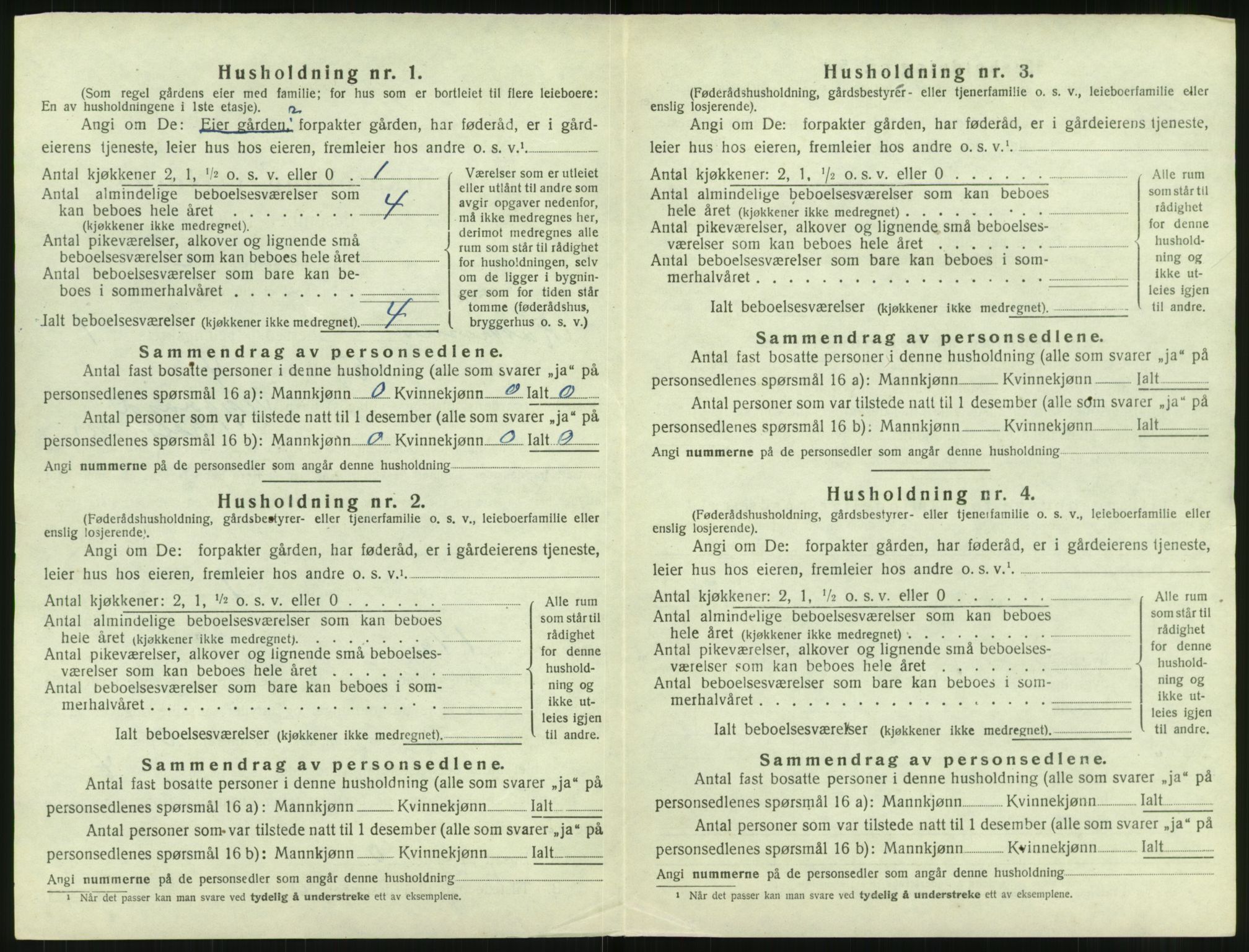 SAT, 1920 census for Moskenes, 1920, p. 29