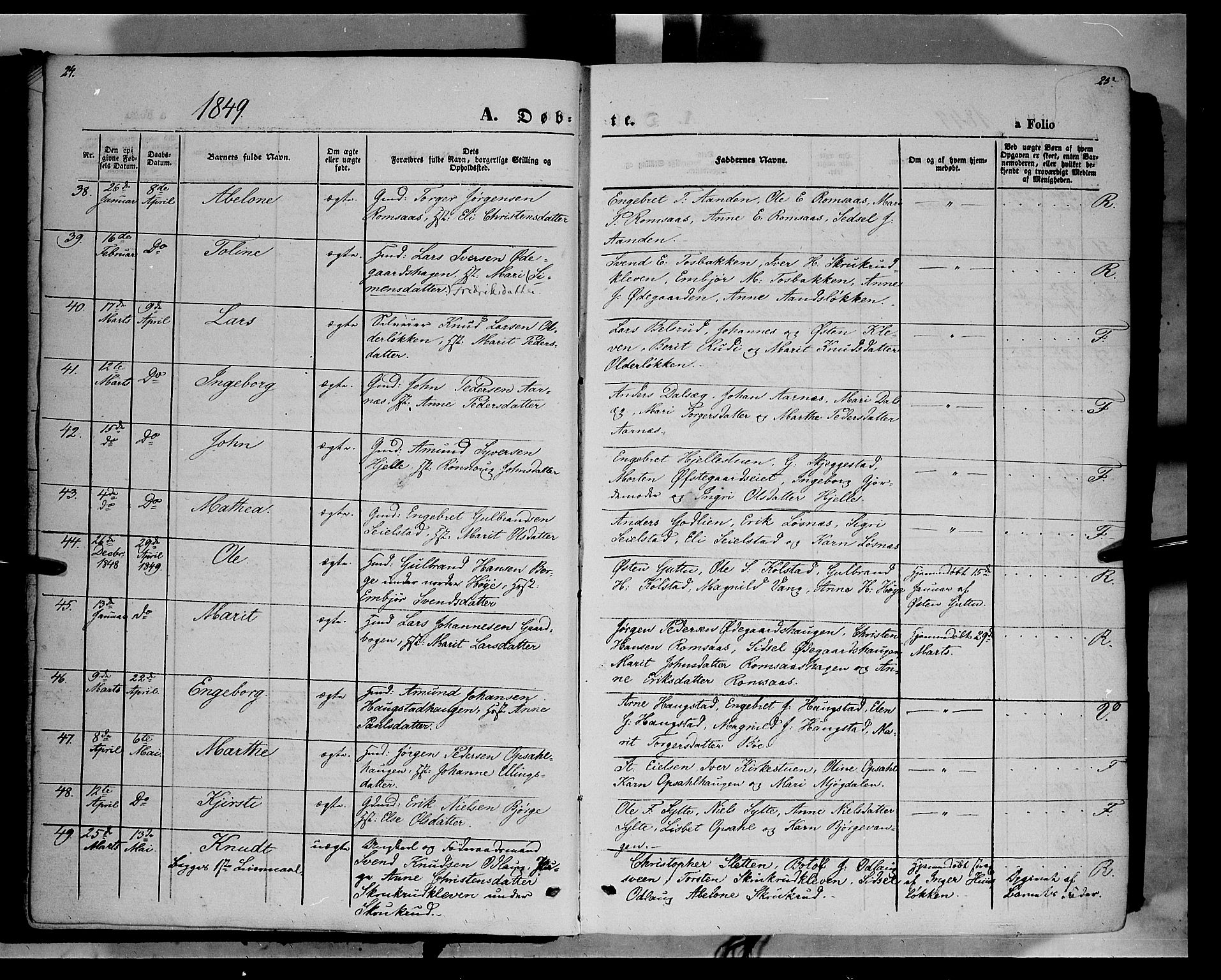 Ringebu prestekontor, AV/SAH-PREST-082/H/Ha/Haa/L0006: Parish register (official) no. 6, 1848-1859, p. 24-25