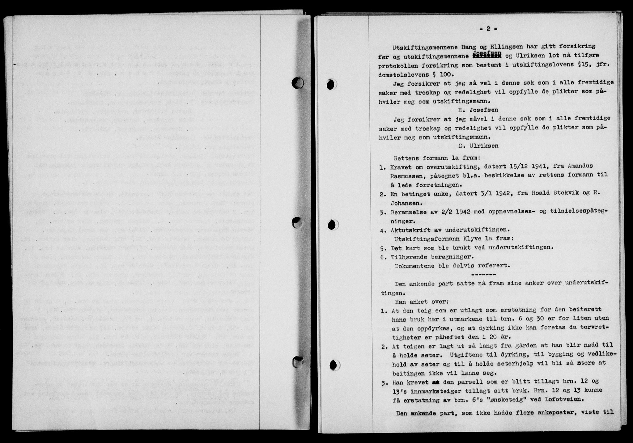 Lofoten sorenskriveri, AV/SAT-A-0017/1/2/2C/L0010a: Mortgage book no. 10a, 1942-1943, Diary no: : 2073/1942