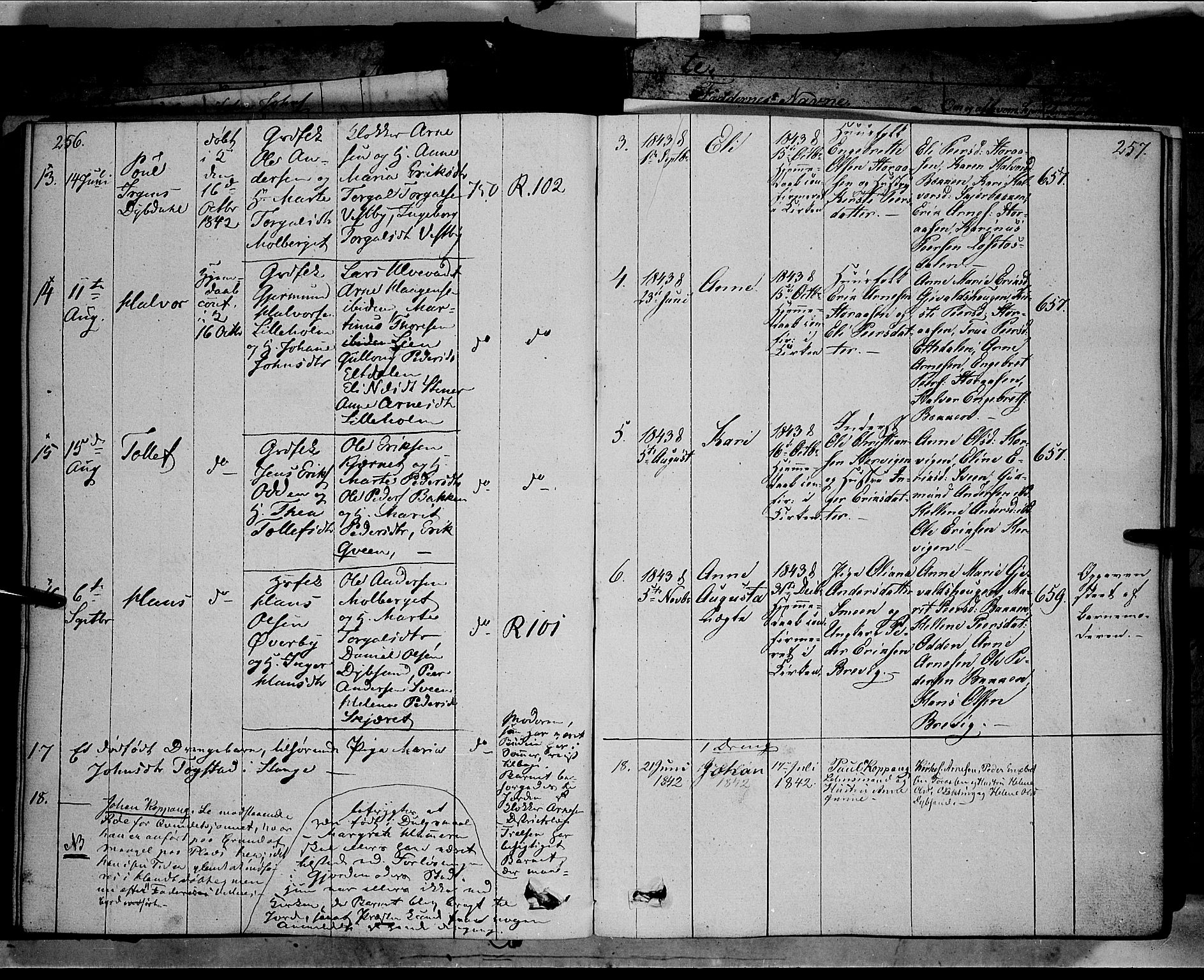 Trysil prestekontor, AV/SAH-PREST-046/H/Ha/Haa/L0004: Parish register (official) no. 4 /2, 1842-1850, p. 256-257