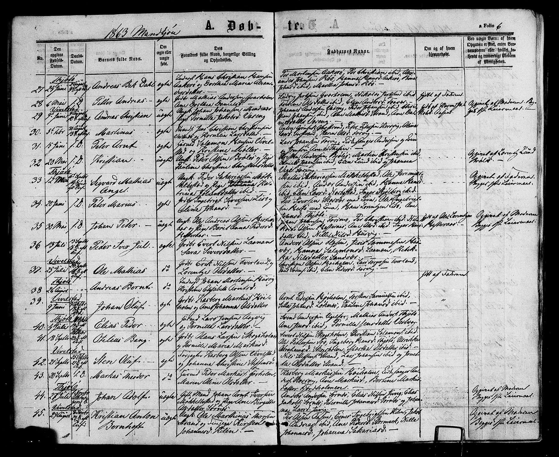 Ministerialprotokoller, klokkerbøker og fødselsregistre - Nordland, SAT/A-1459/817/L0262: Parish register (official) no. 817A03/ 1, 1862-1877, p. 6