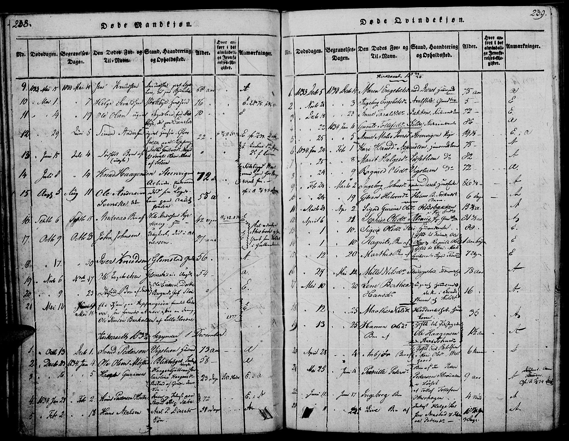 Åmot prestekontor, Hedmark, AV/SAH-PREST-056/H/Ha/Haa/L0005: Parish register (official) no. 5, 1815-1841, p. 238-239