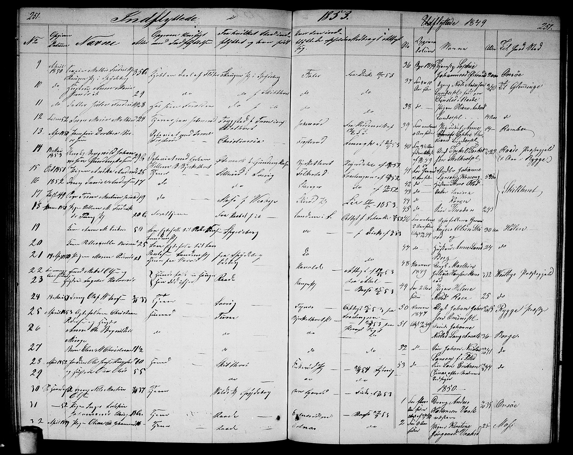 Våler prestekontor Kirkebøker, AV/SAO-A-11083/G/Ga/L0002: Parish register (copy) no. I 2, 1839-1860, p. 251