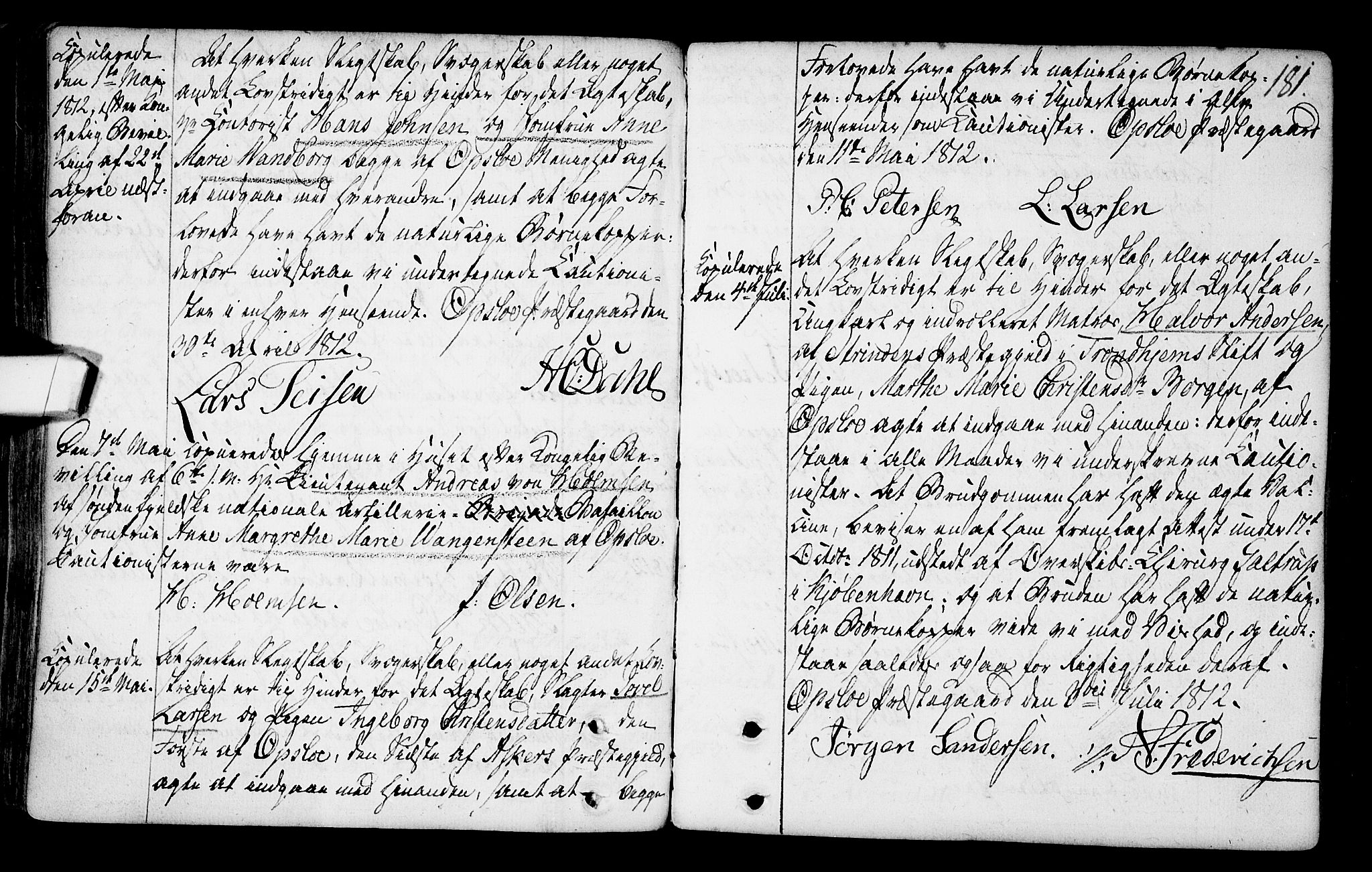 Gamlebyen prestekontor Kirkebøker, SAO/A-10884/F/Fa/L0001: Parish register (official) no. 1, 1734-1818, p. 181