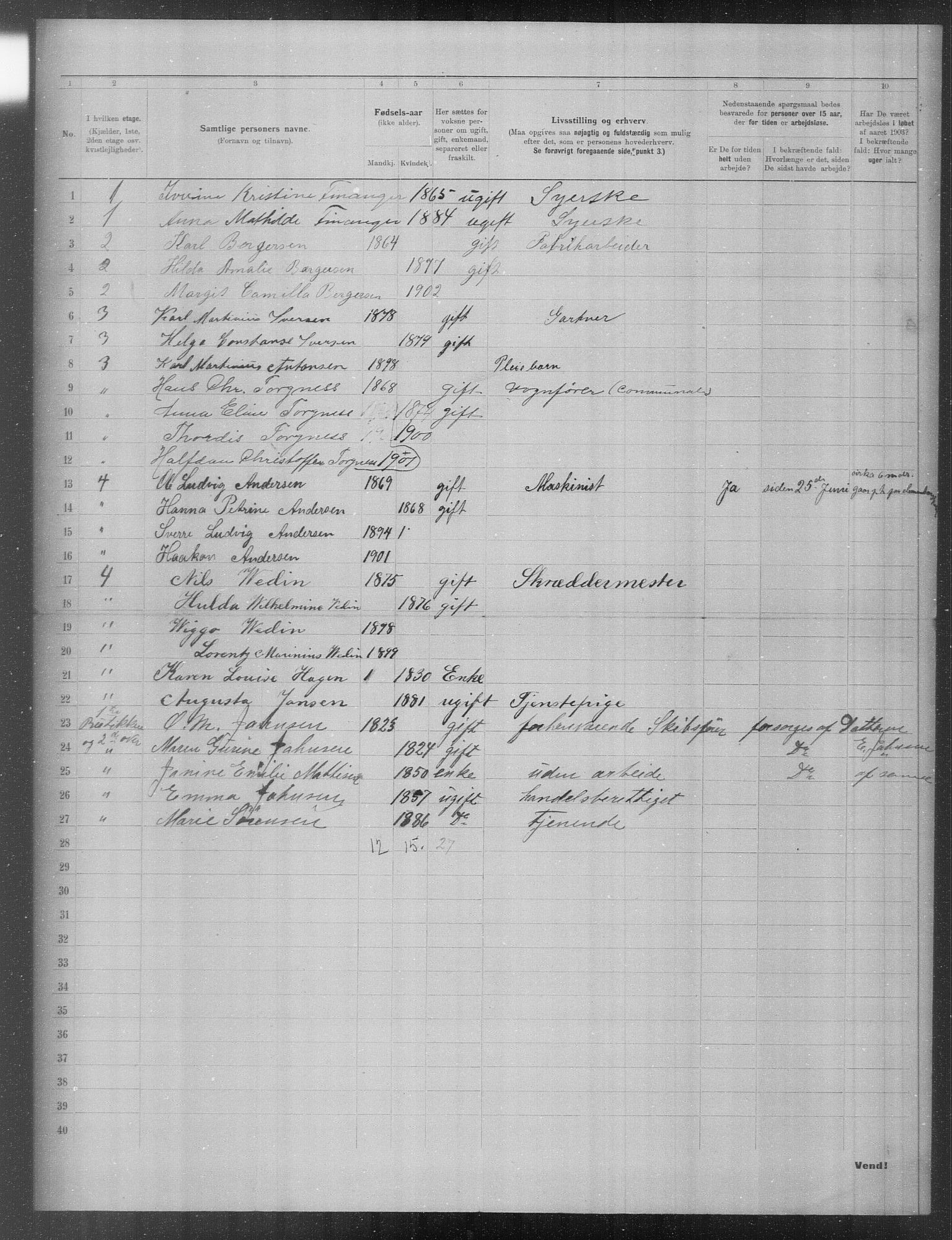 OBA, Municipal Census 1903 for Kristiania, 1903, p. 19735