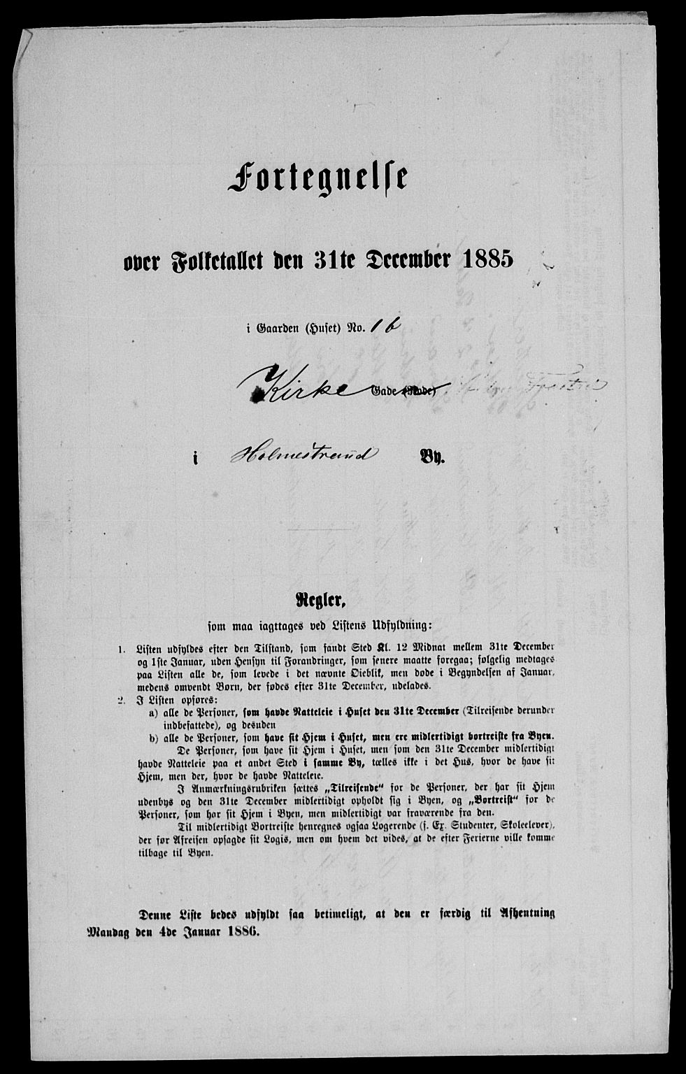 SAKO, 1885 census for 0702 Holmestrand, 1885, p. 171