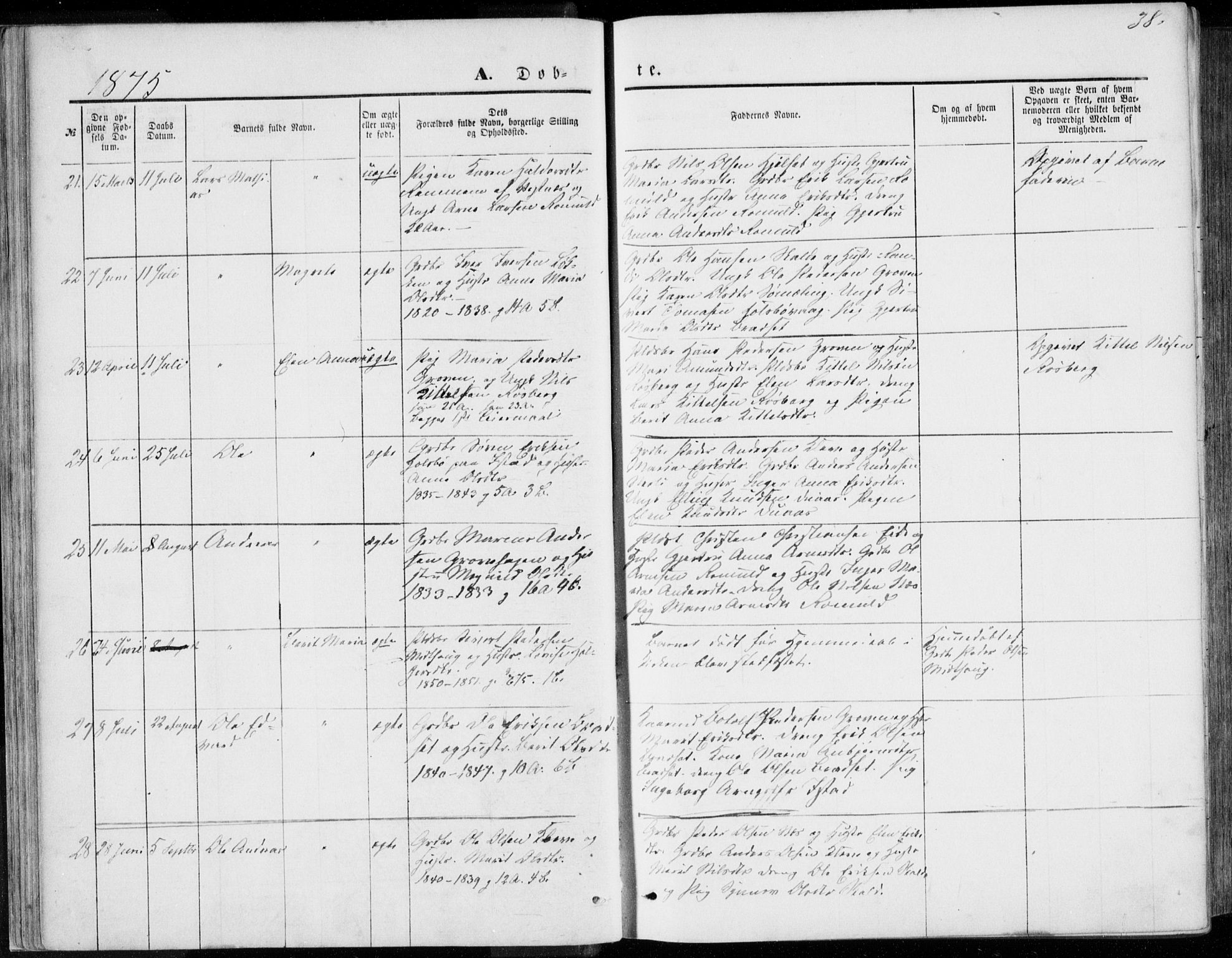 Ministerialprotokoller, klokkerbøker og fødselsregistre - Møre og Romsdal, AV/SAT-A-1454/557/L0681: Parish register (official) no. 557A03, 1869-1886, p. 38