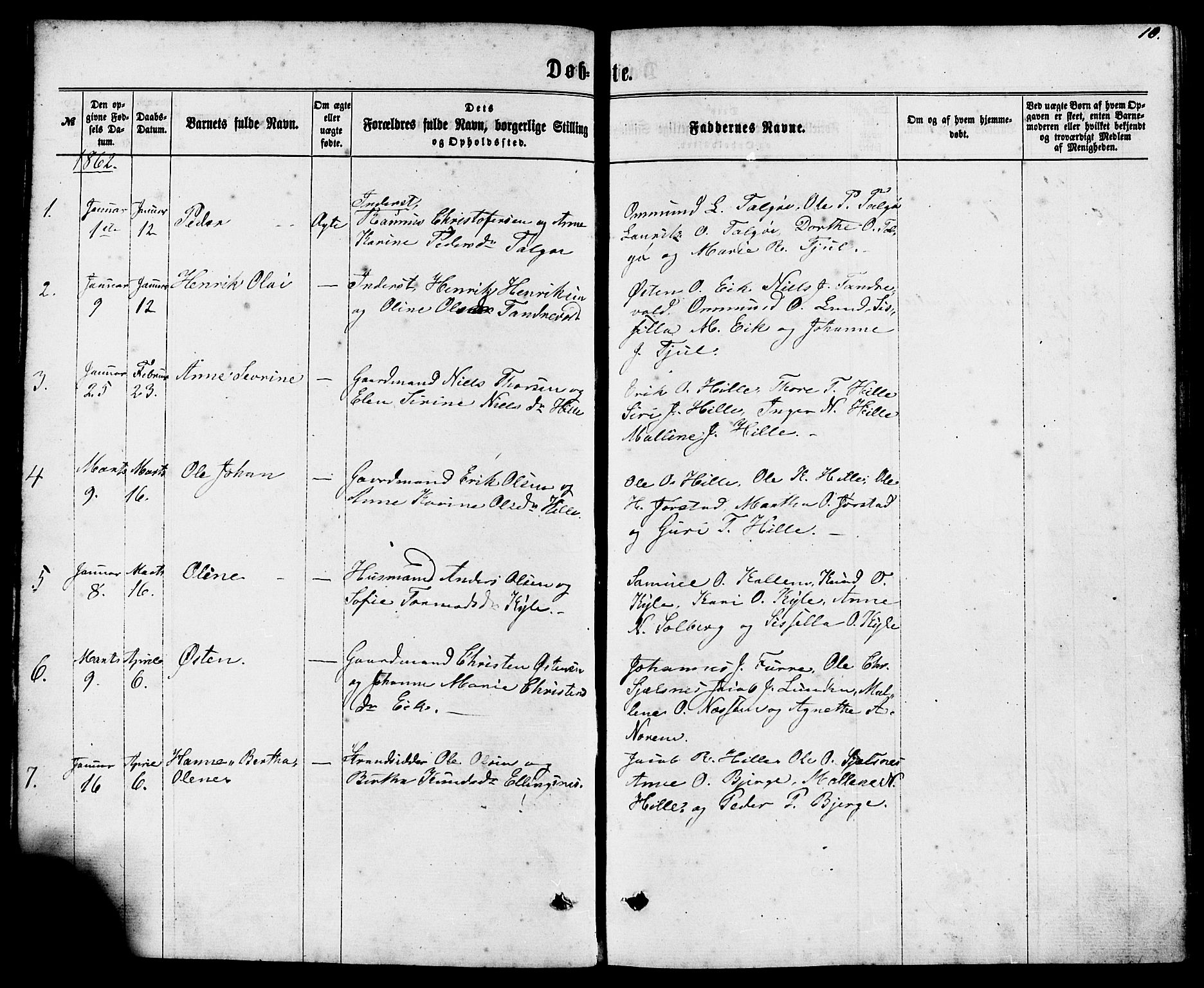 Nedstrand sokneprestkontor, AV/SAST-A-101841/01/IV: Parish register (official) no. A 10, 1861-1887, p. 10