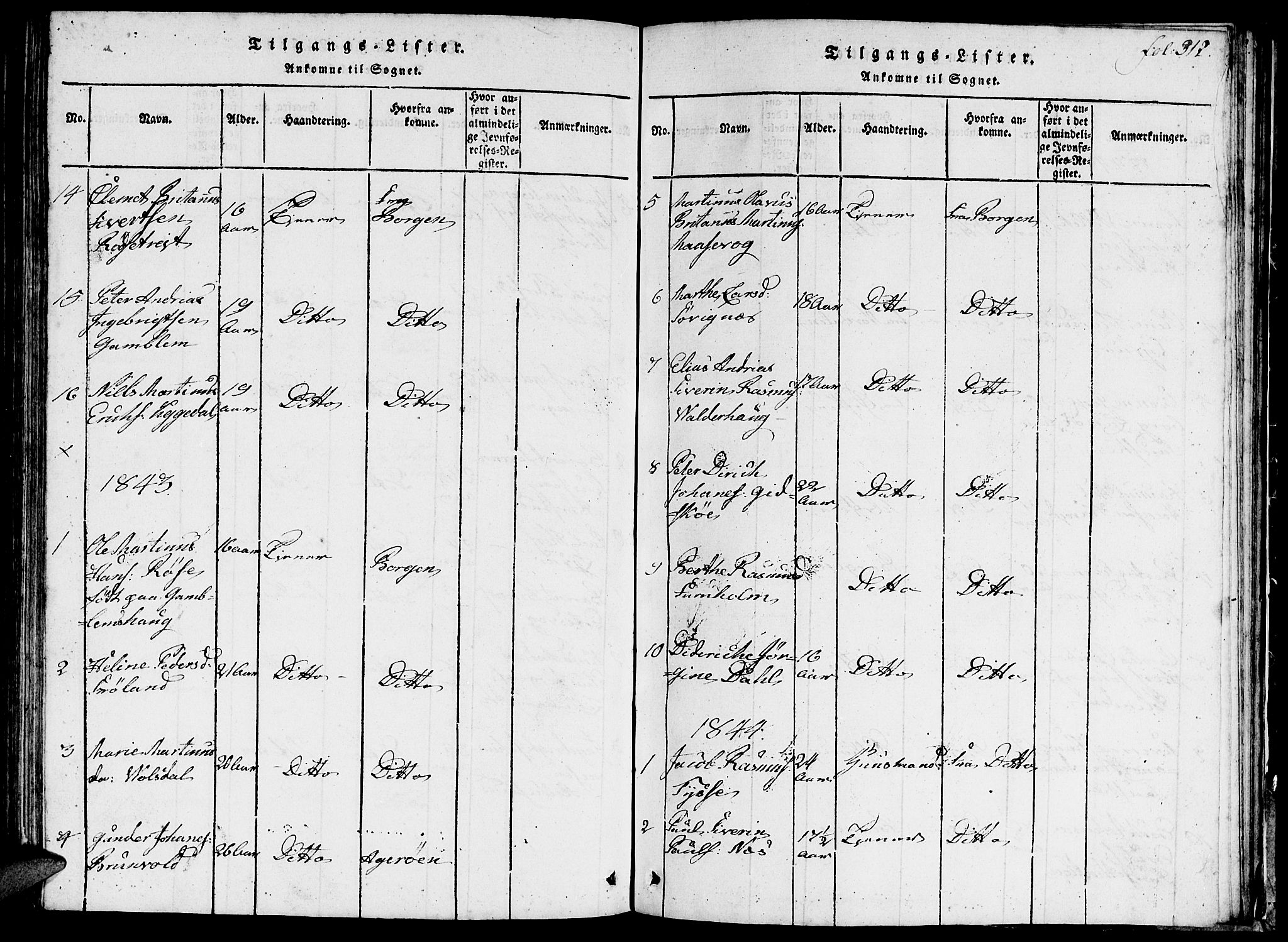 Ministerialprotokoller, klokkerbøker og fødselsregistre - Møre og Romsdal, AV/SAT-A-1454/536/L0506: Parish register (copy) no. 536C01, 1818-1859, p. 312