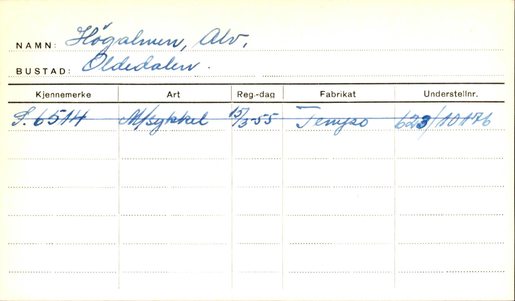 Statens vegvesen, Sogn og Fjordane vegkontor, SAB/A-5301/4/F/L0001A: Eigarregister Fjordane til 1.6.1961, 1930-1961, p. 807