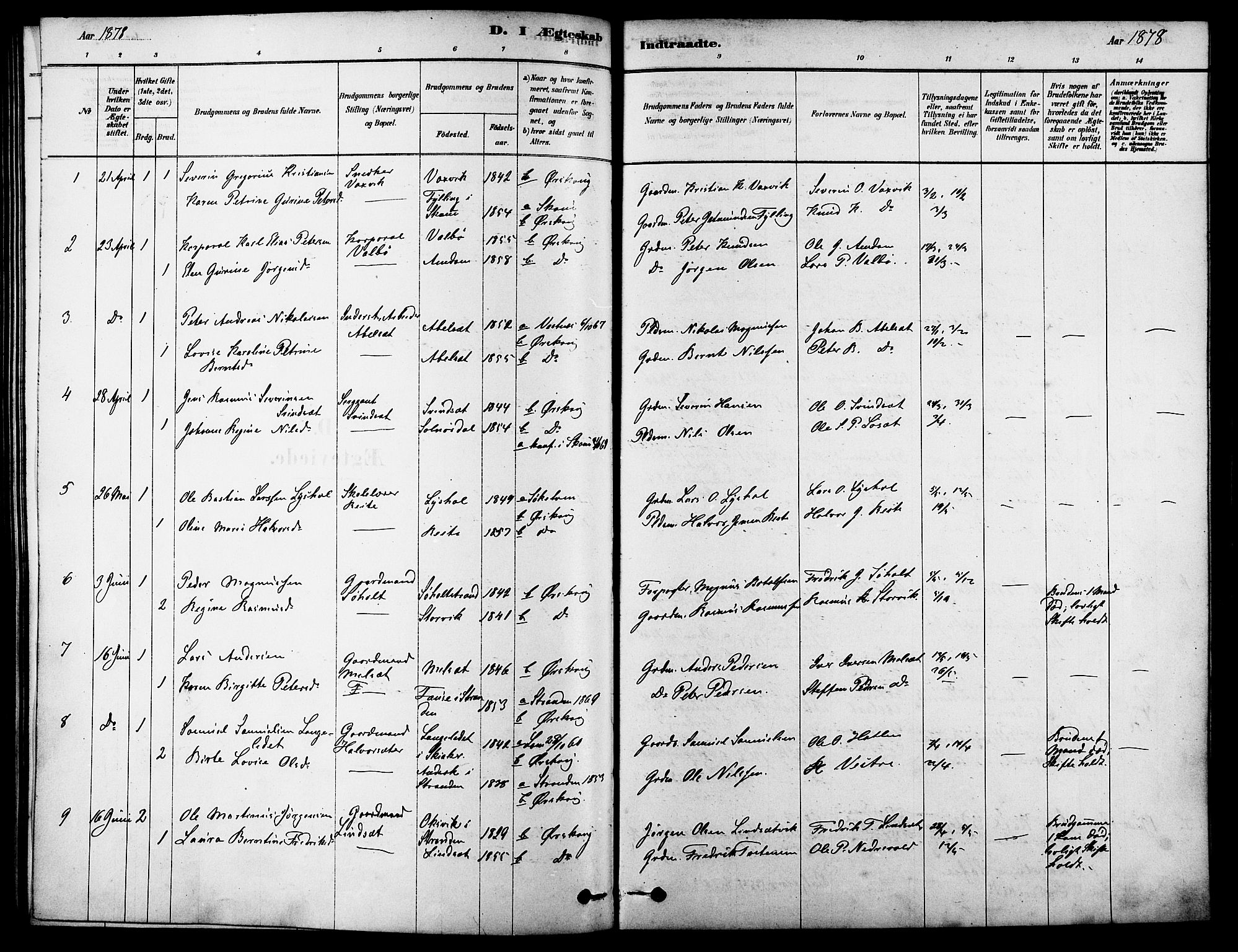 Ministerialprotokoller, klokkerbøker og fødselsregistre - Møre og Romsdal, SAT/A-1454/522/L0315: Parish register (official) no. 522A10, 1878-1890