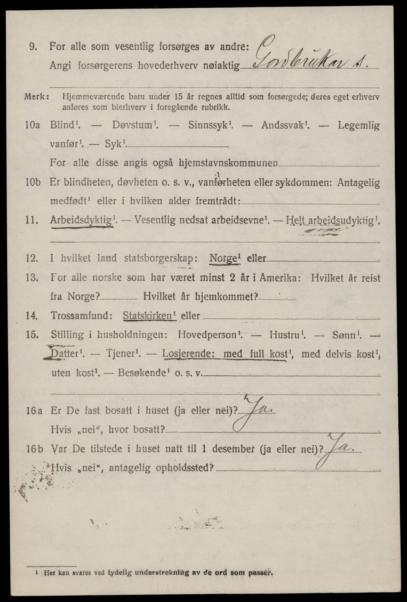 SAKO, 1920 census for Kviteseid, 1920, p. 4370