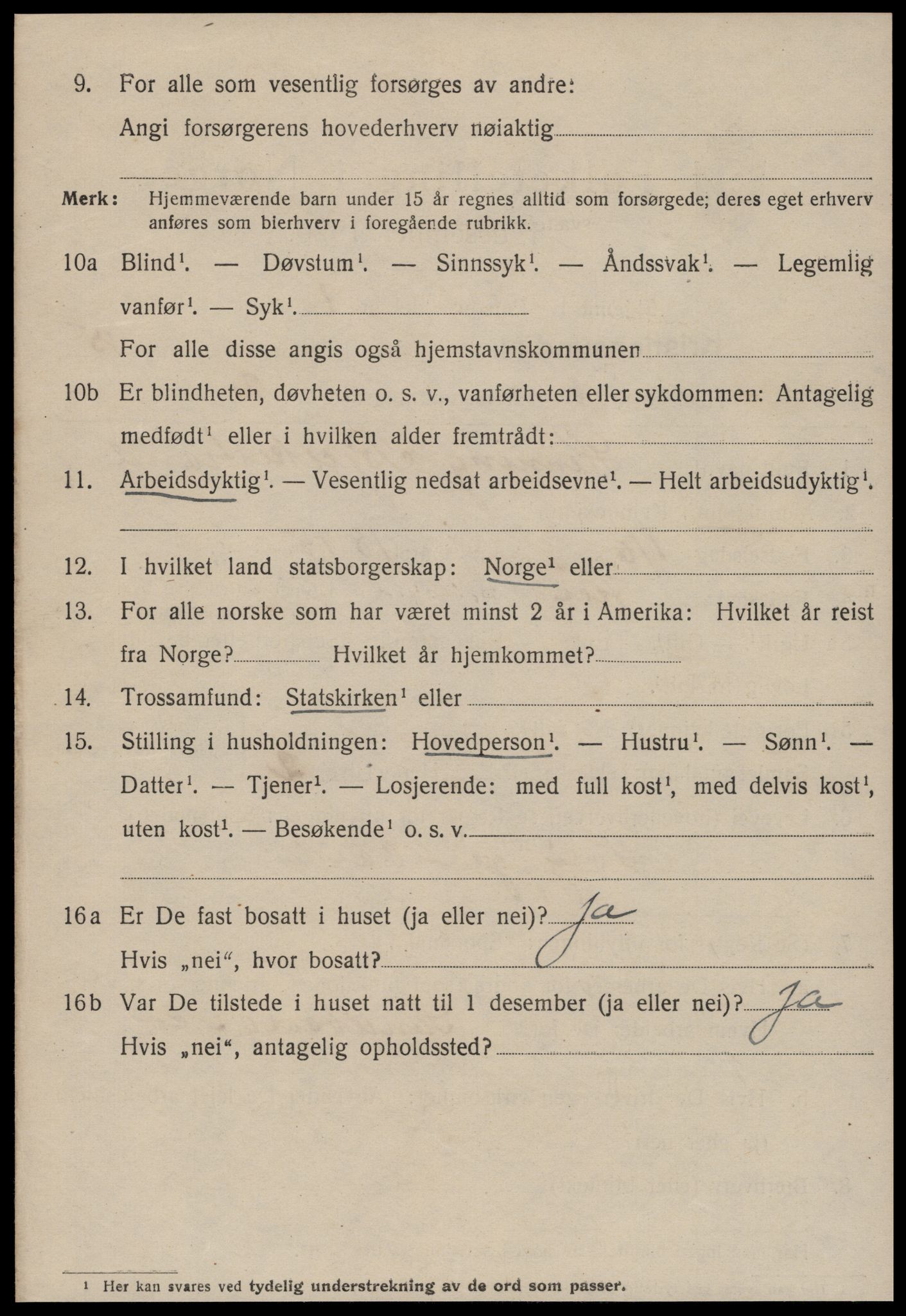 SAT, 1920 census for Kristiansund, 1920, p. 30900