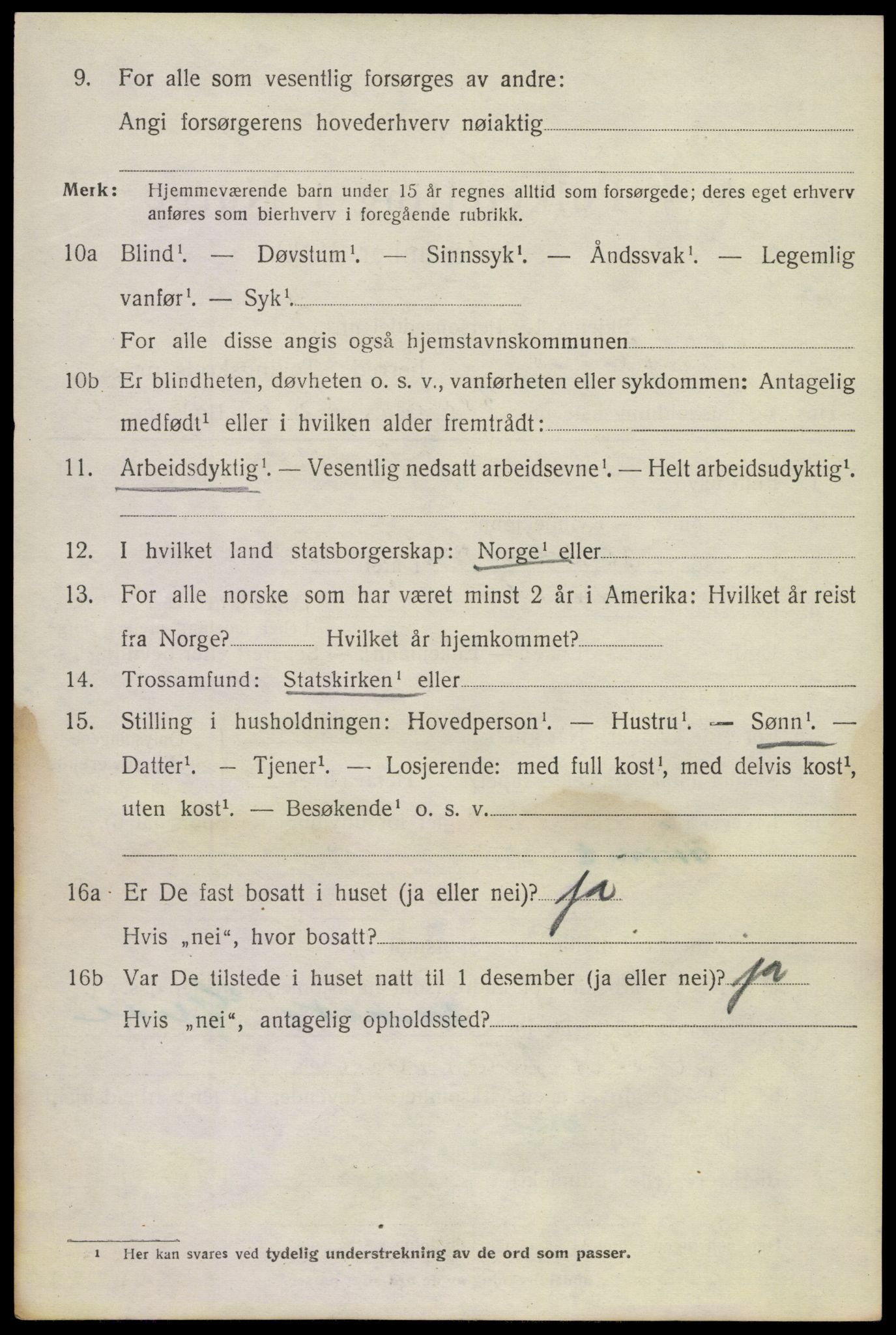 SAKO, 1920 census for Sauherad, 1920, p. 7150