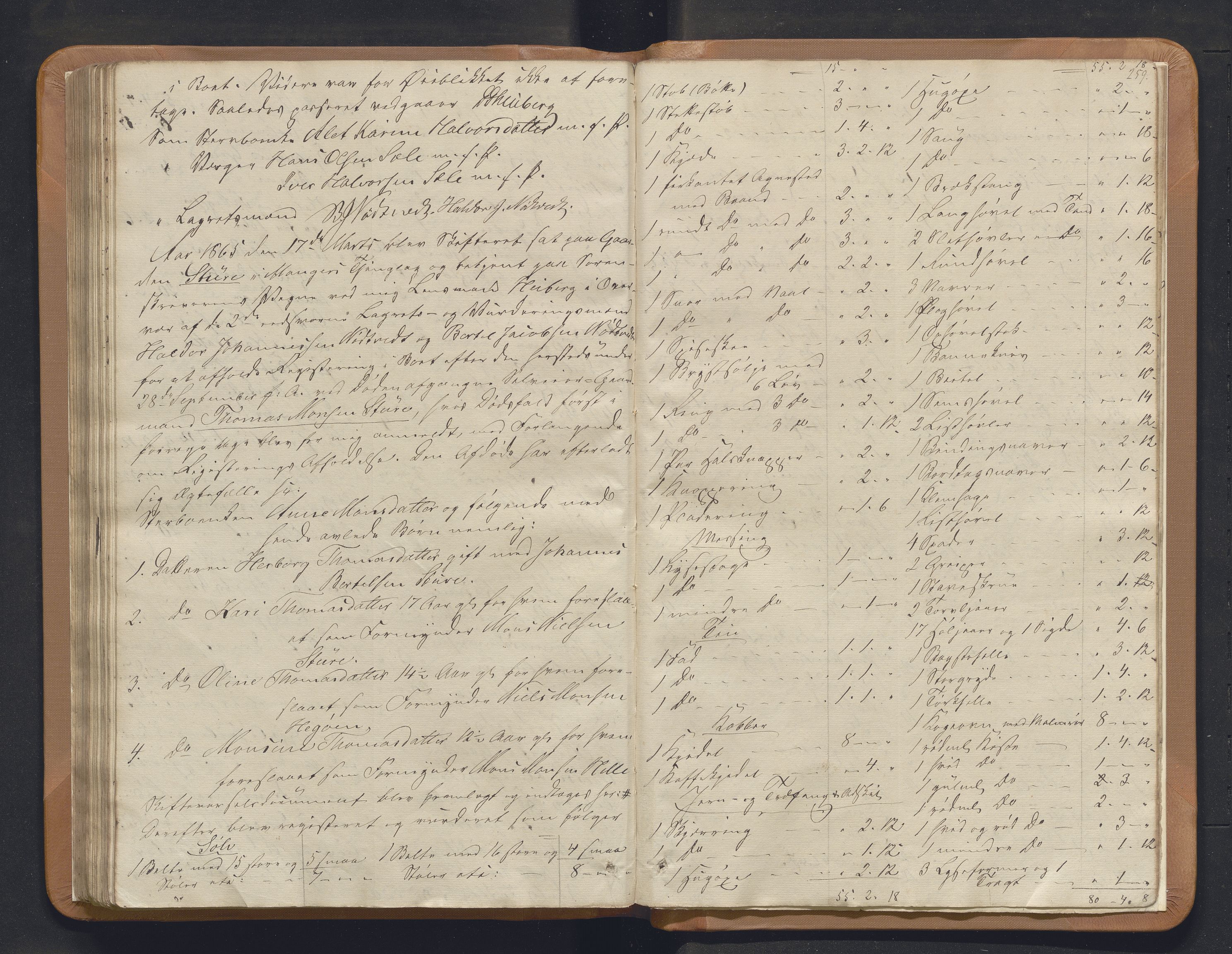 Nordhordland sorenskrivar, SAB/A-2901/1/H/Hb/L0020: Registreringsprotokollar, 1859-1865, p. 258-259
