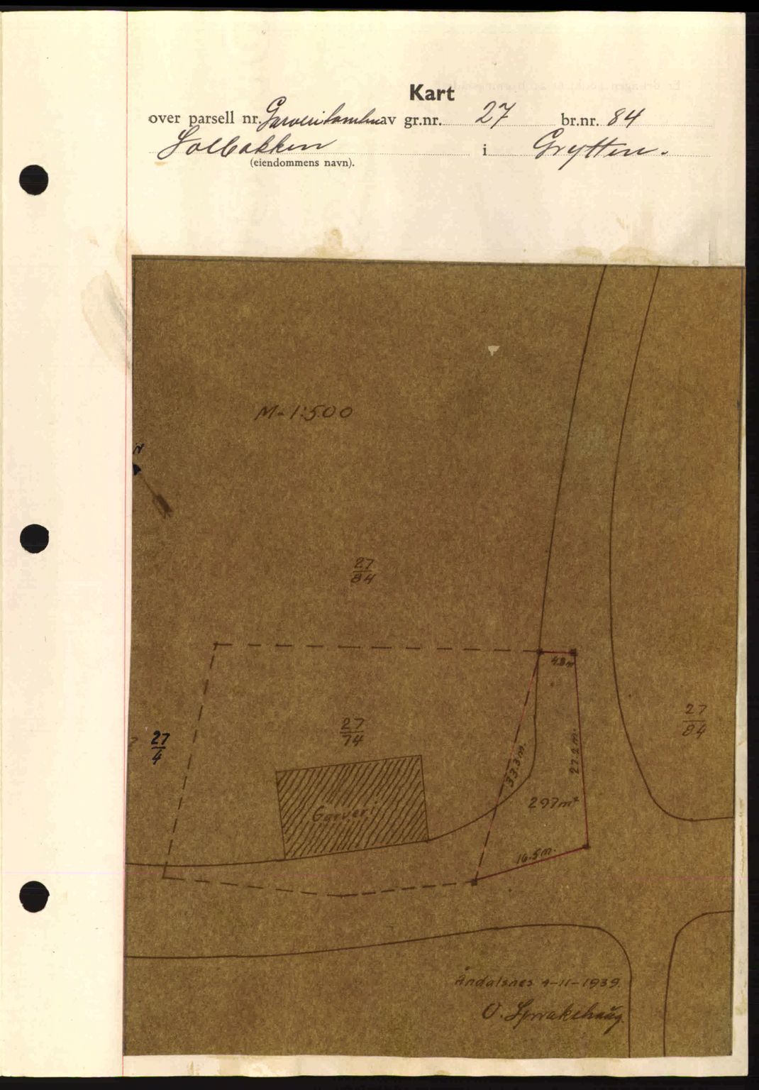 Romsdal sorenskriveri, AV/SAT-A-4149/1/2/2C: Mortgage book no. A8, 1939-1940, Diary no: : 2671/1939